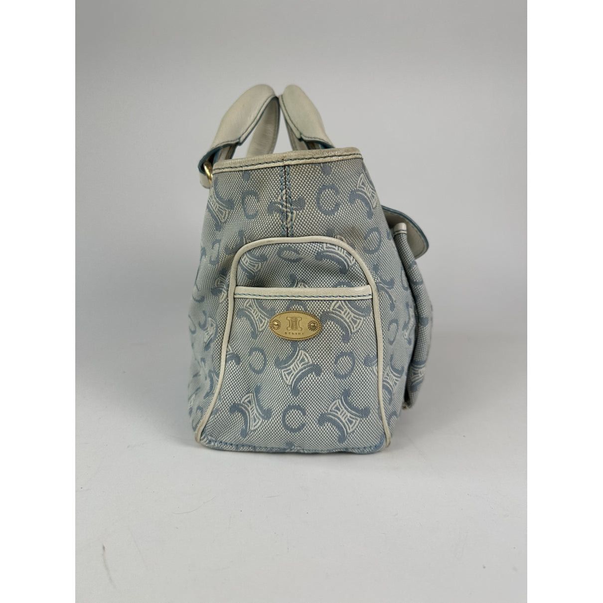 Celine Boogie Blue Cotton Handbag Size ONE SIZE - 5 Thumbnail