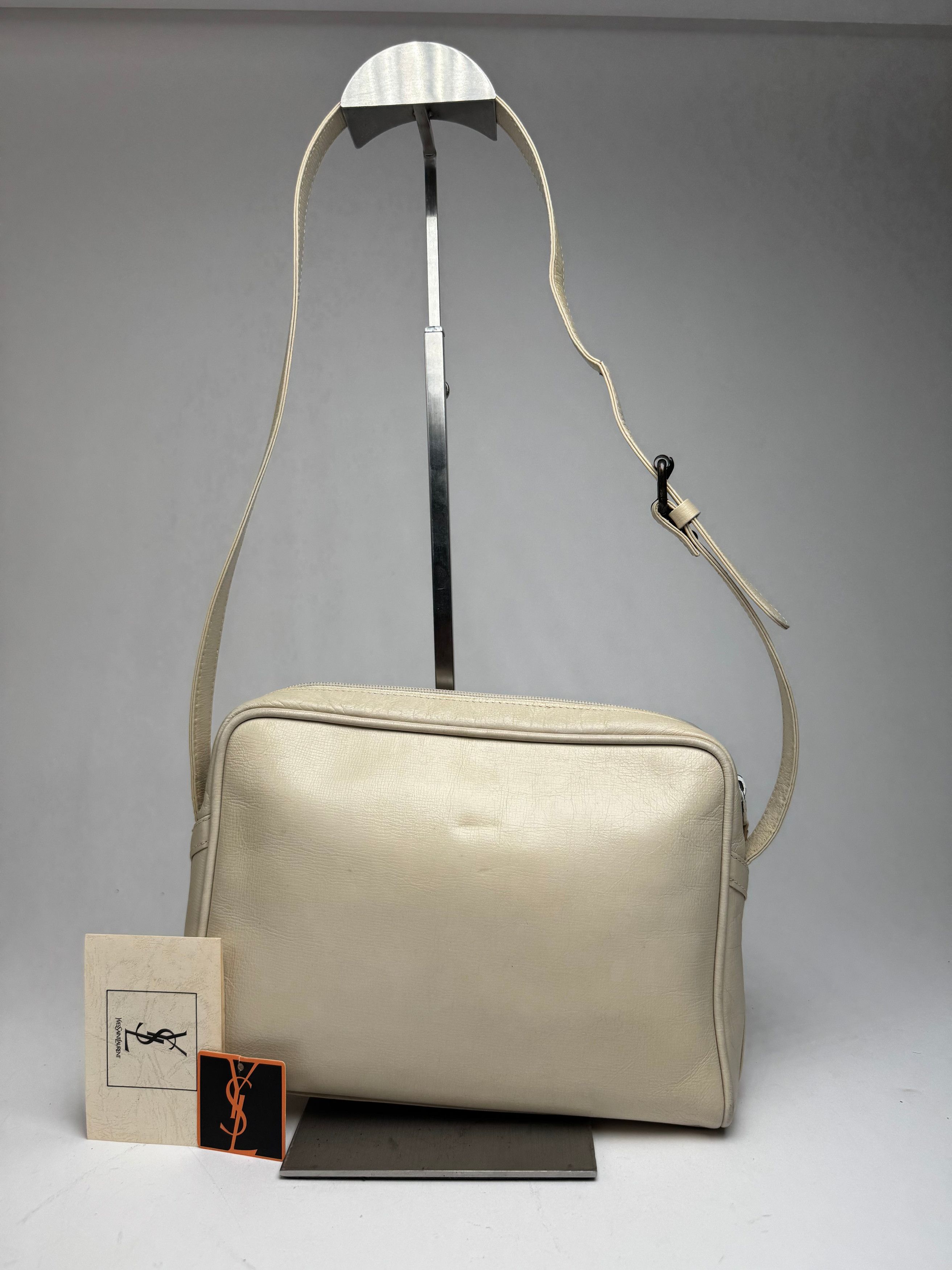 Other Vintage Yves Saint Laurent 2 Way Leather Bag cream Size ONE SIZE - 3 Thumbnail