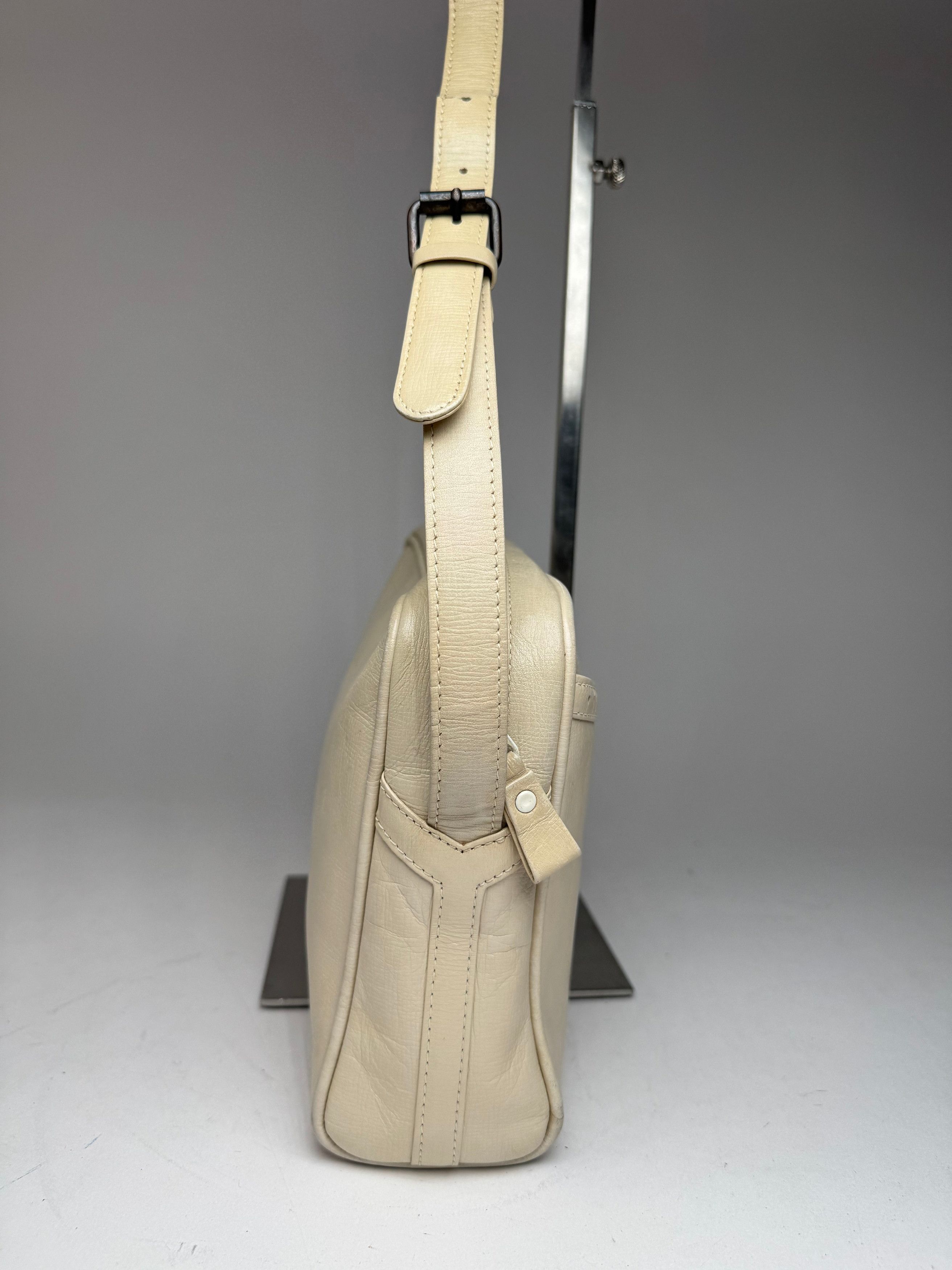 Other Vintage Yves Saint Laurent 2 Way Leather Bag cream Size ONE SIZE - 5 Thumbnail