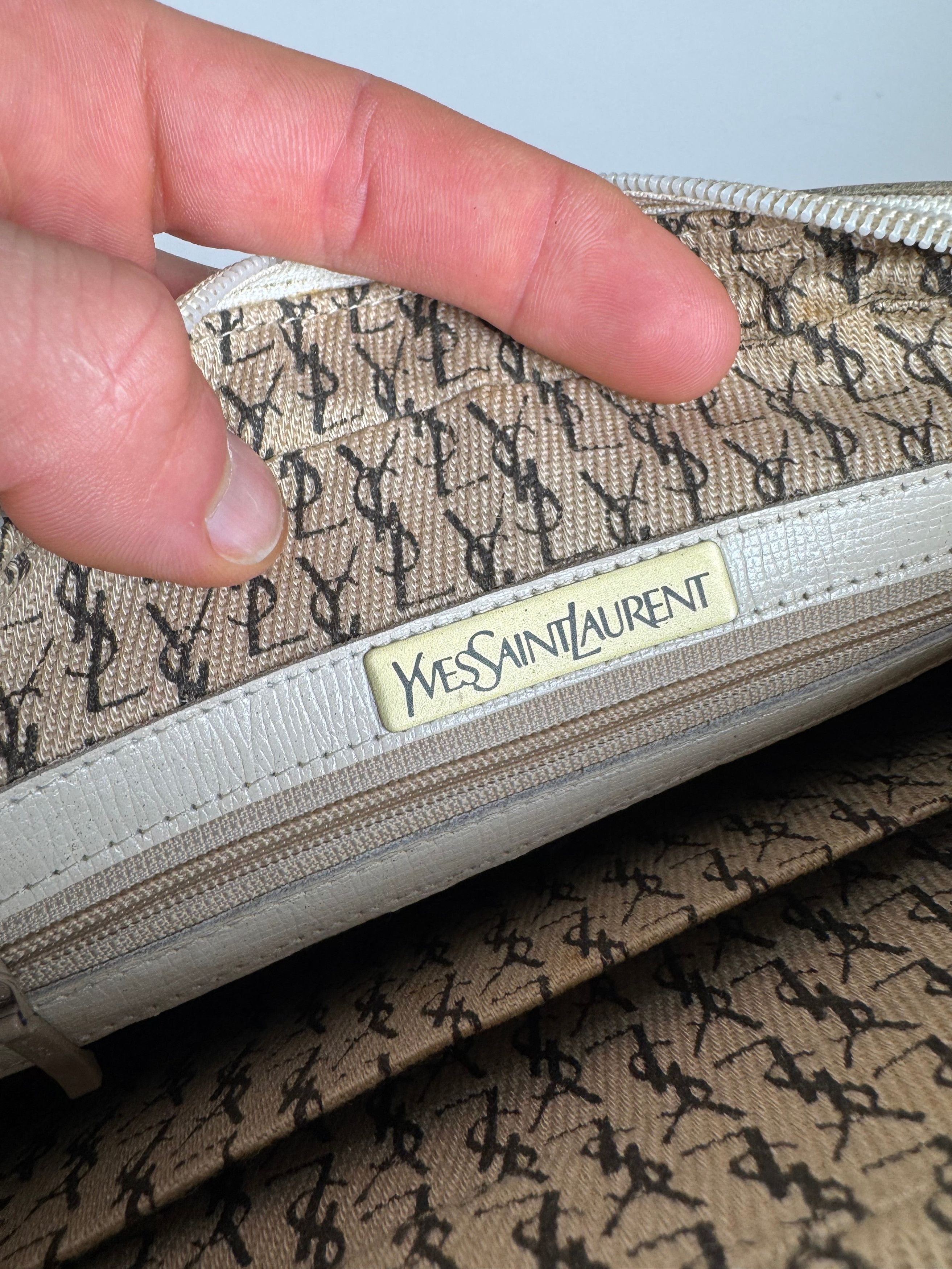 Other Vintage Yves Saint Laurent 2 Way Leather Bag cream Size ONE SIZE - 15 Thumbnail