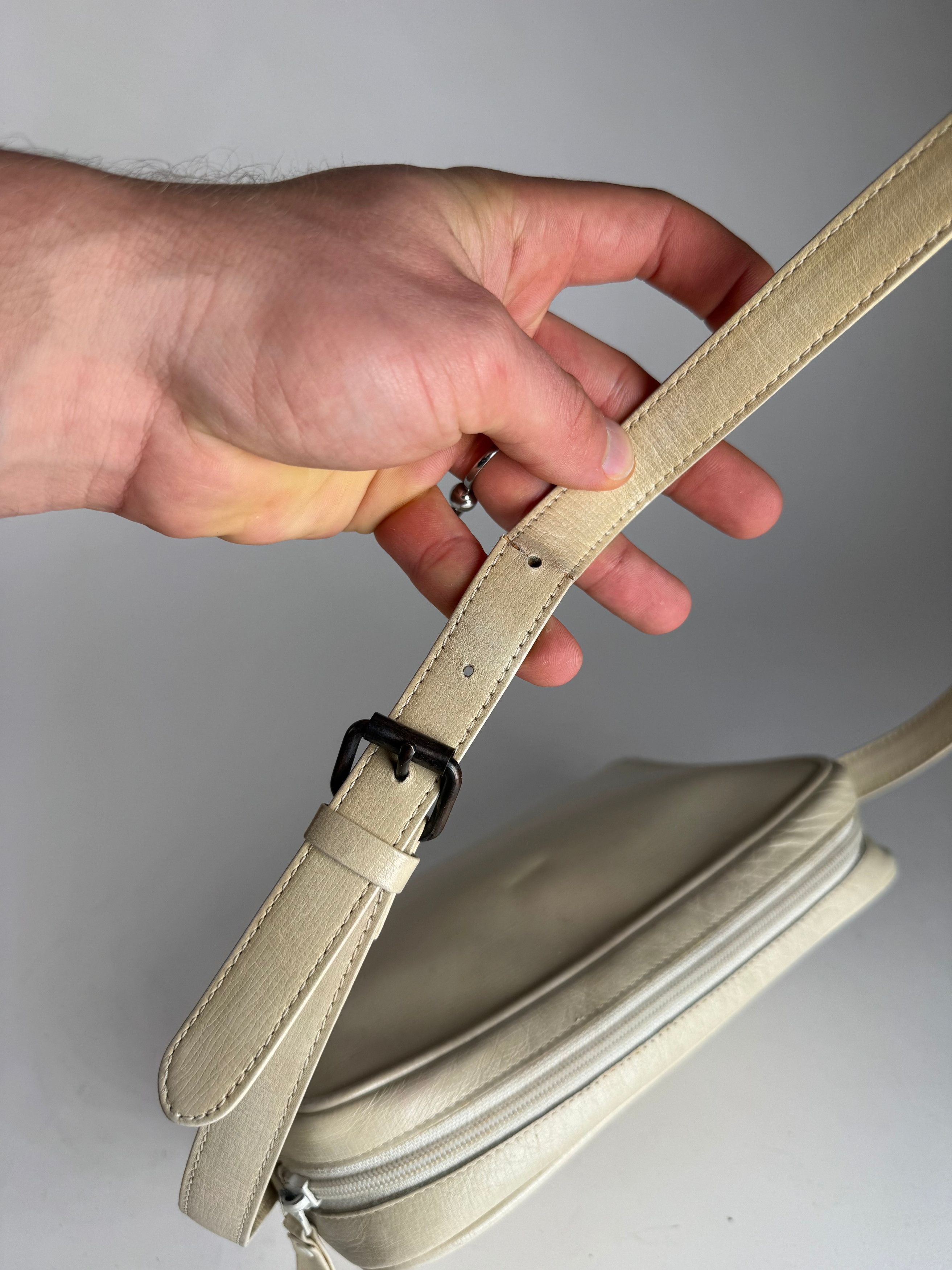 Other Vintage Yves Saint Laurent 2 Way Leather Bag cream Size ONE SIZE - 13 Thumbnail