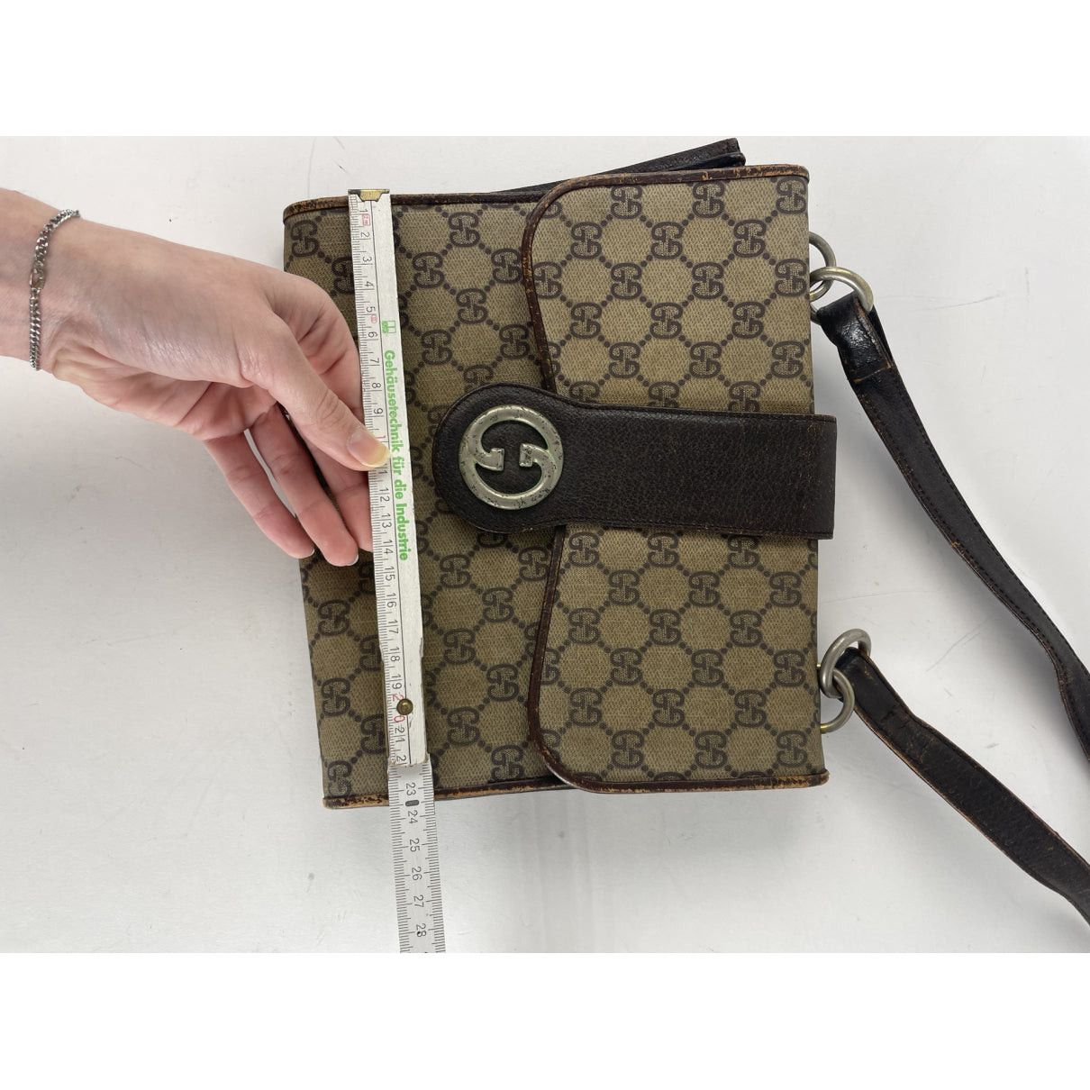 Gucci GG Marmont Animalier Grey Leather Handbag Size ONE SIZE - 2 Thumbnail