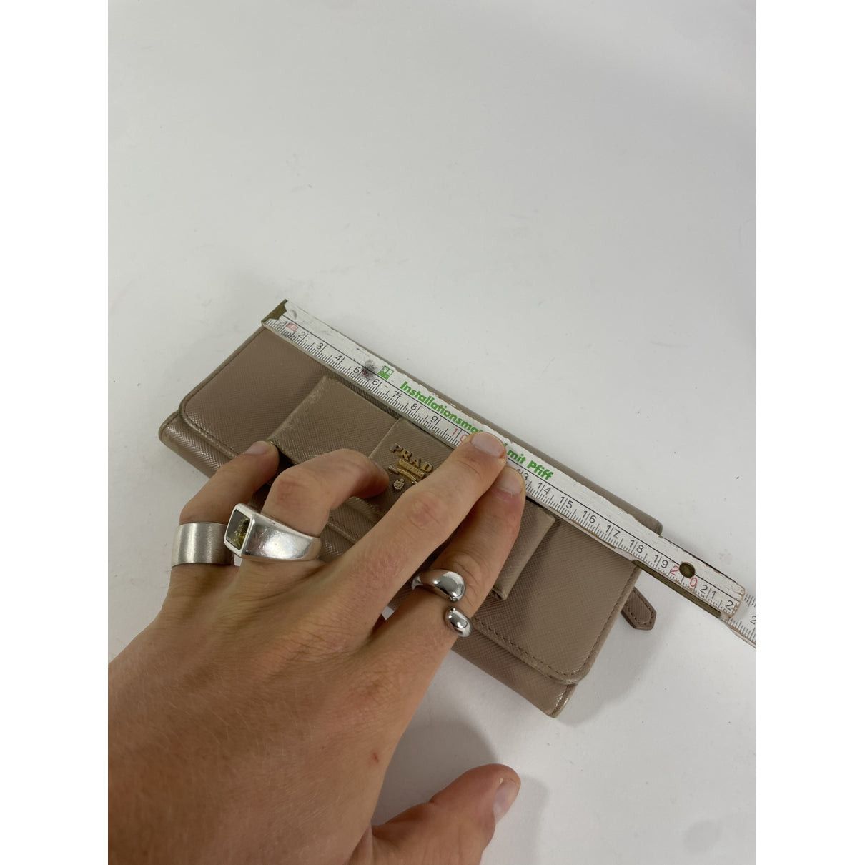 Prada Beige Leather Wallet Size ONE SIZE - 5 Thumbnail