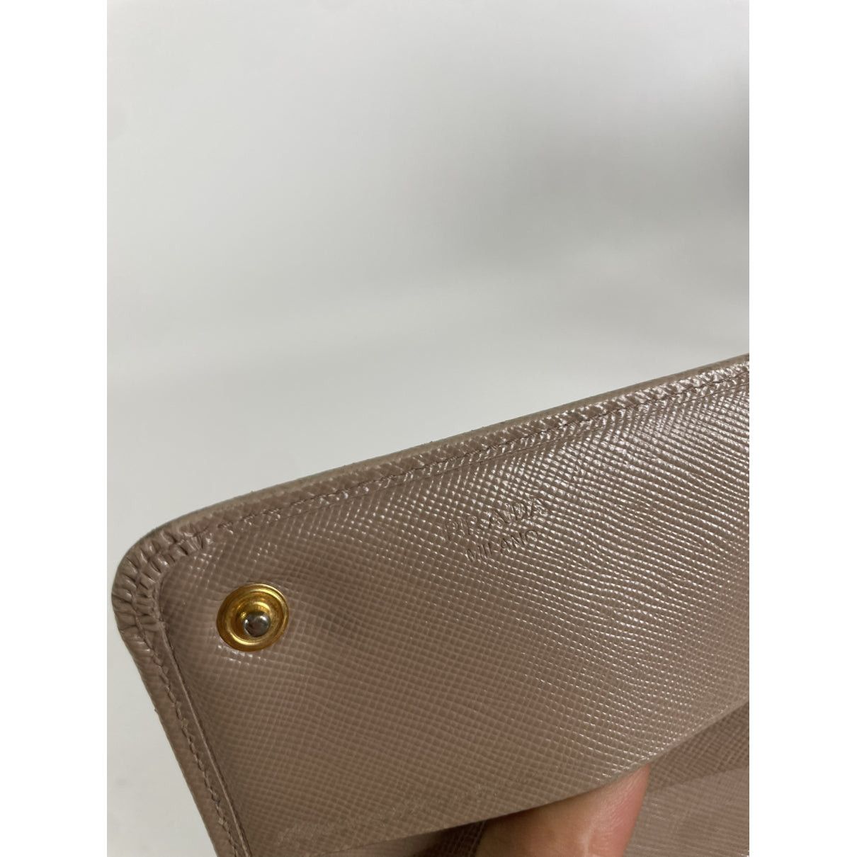 Prada Beige Leather Wallet Size ONE SIZE - 4 Thumbnail