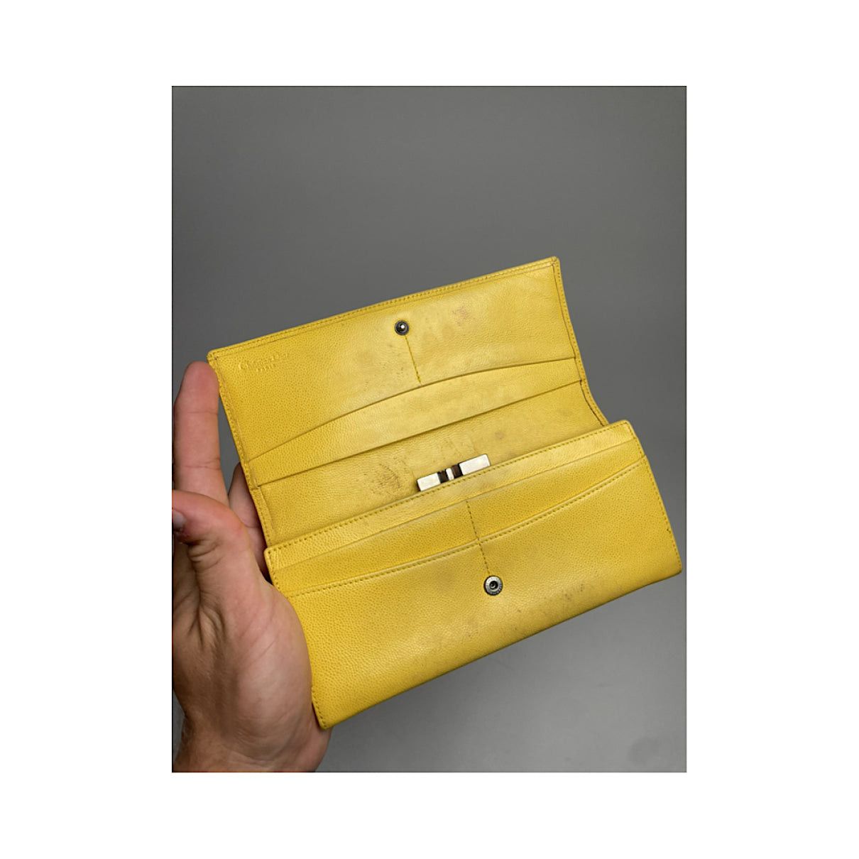 Dior Yellow Leather Wallet Size ONE SIZE - 3 Thumbnail