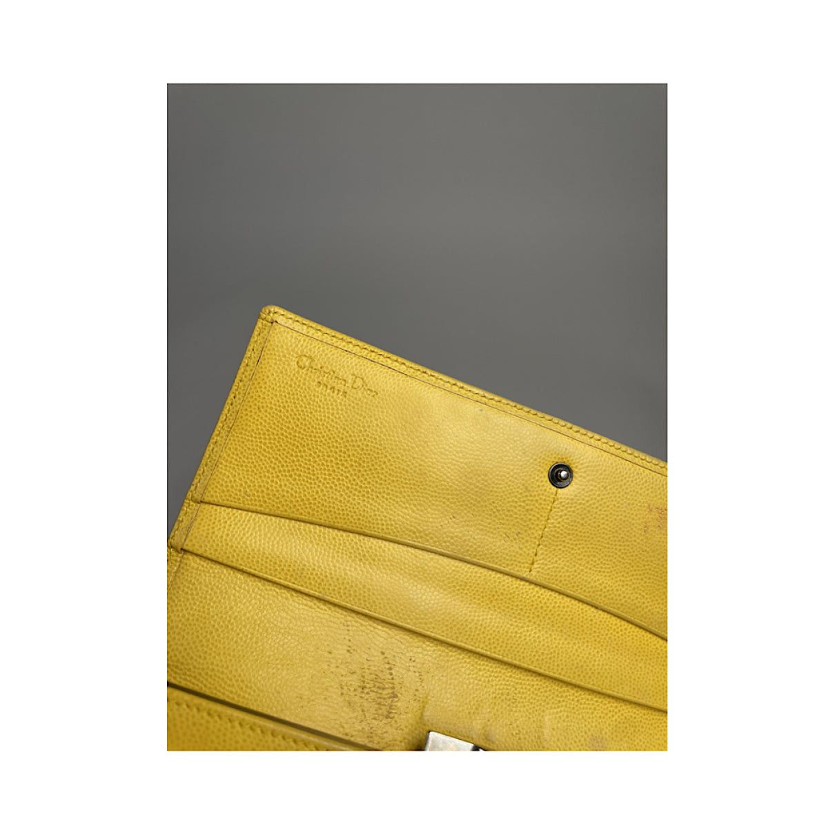 Dior Yellow Leather Wallet Size ONE SIZE - 4 Thumbnail