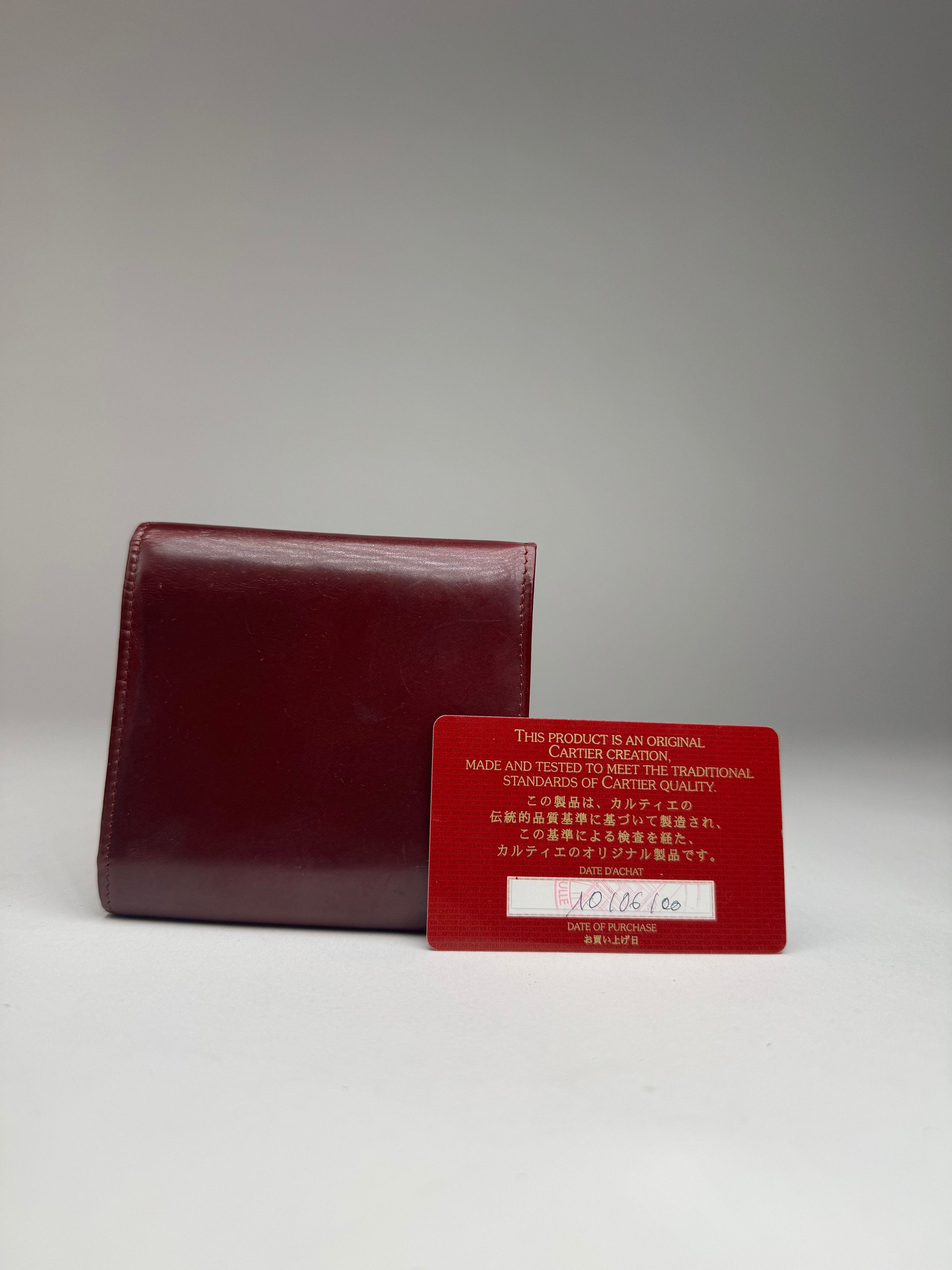Cartier Vintage Panthere Latent Leather Wallet burgundy Size ONE SIZE - 2 Thumbnail