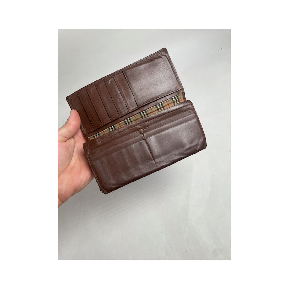 Burberry Brown Leather Wallet Size ONE SIZE - 3 Thumbnail