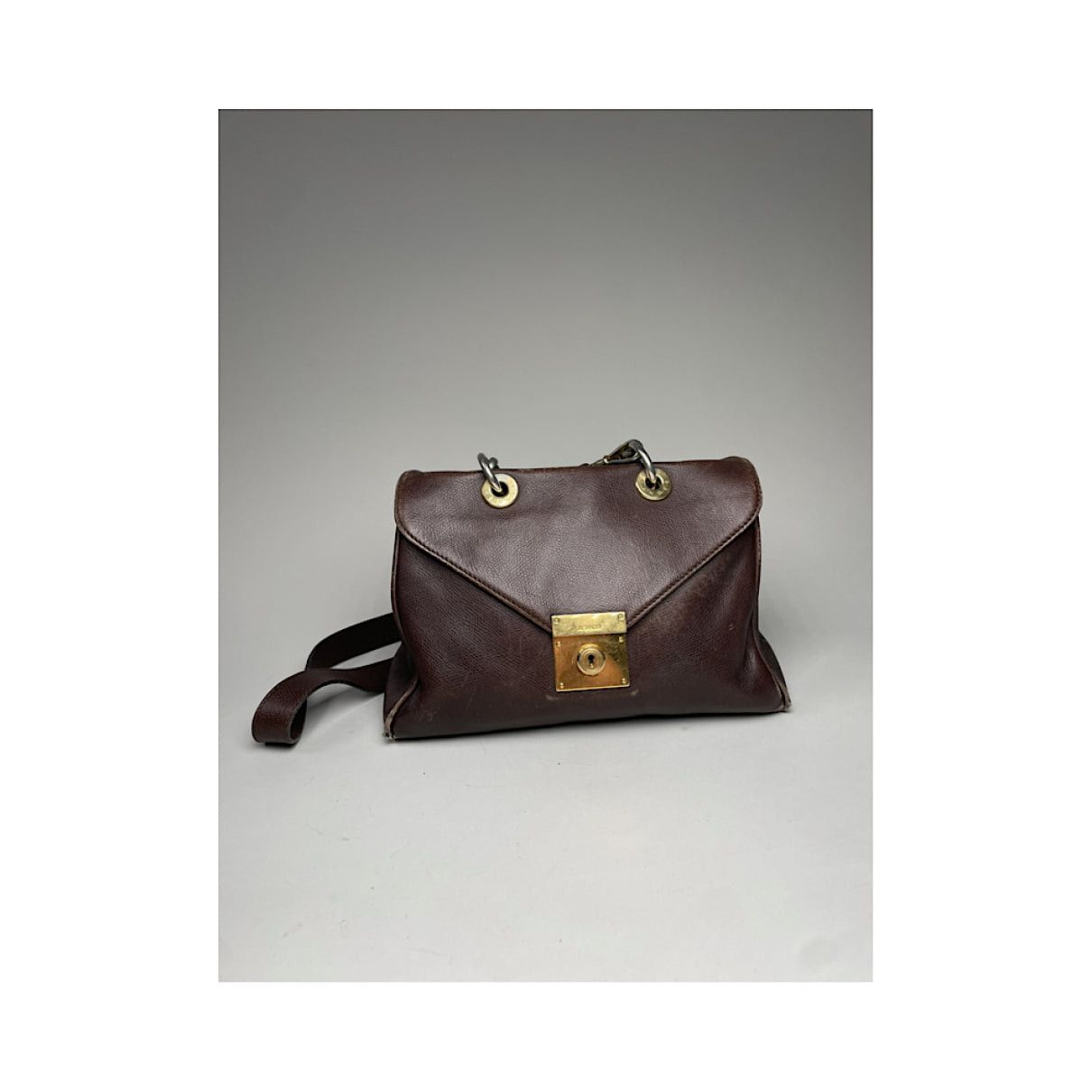 Jil Sander Brown Leather Handbag Size ONE SIZE - 2 Thumbnail