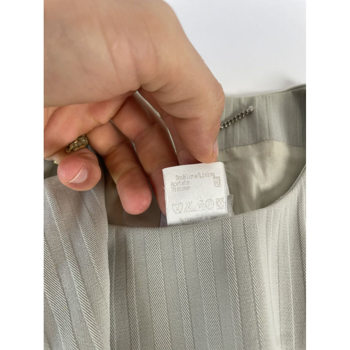 Celine Grey Wool Trench Coat Size L / US 10 / IT 46 - 4 Thumbnail