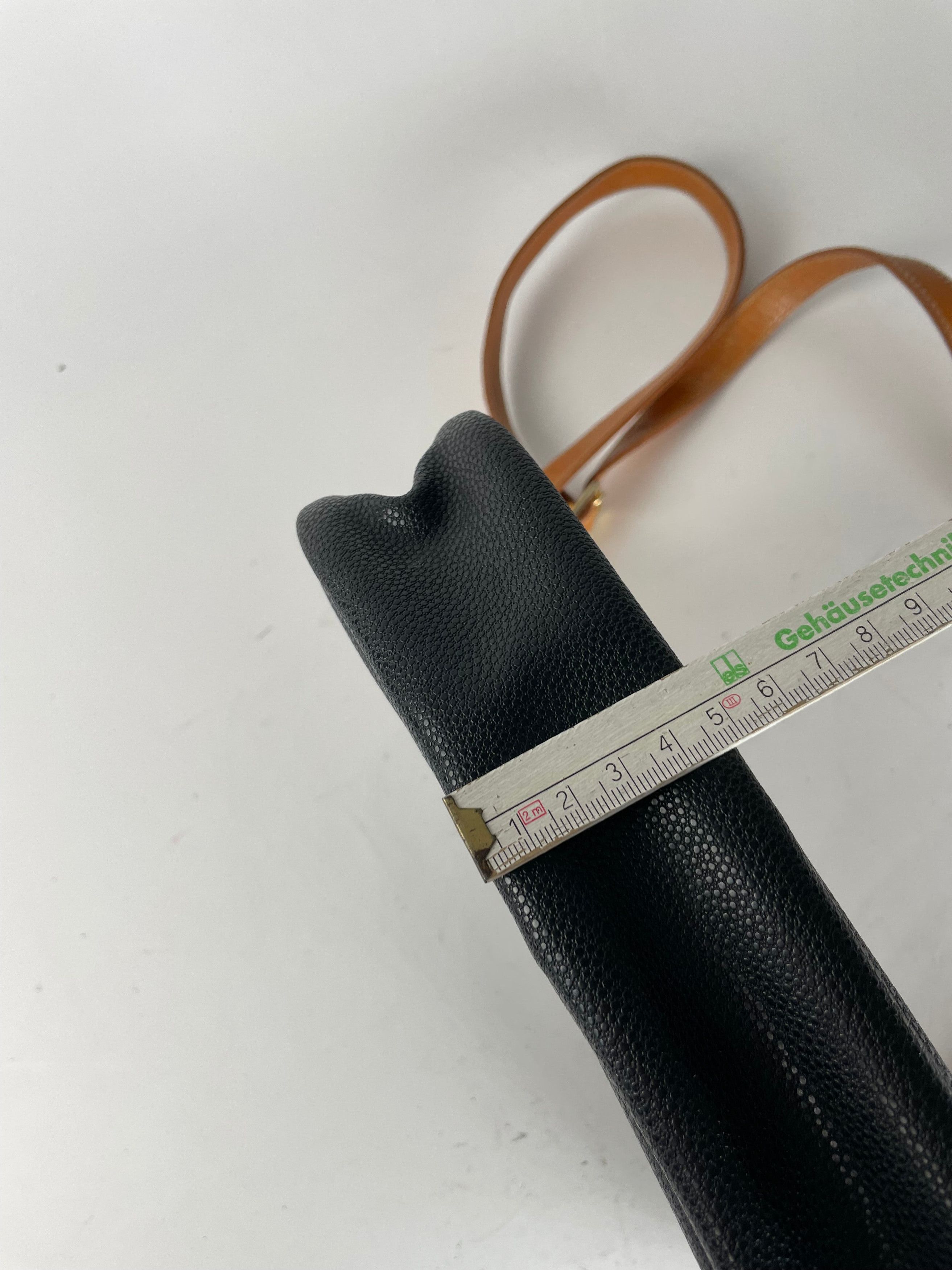 Courreges Vintage Paris Leather Crossbody Bag Black Brown Size ONE SIZE - 10 Thumbnail