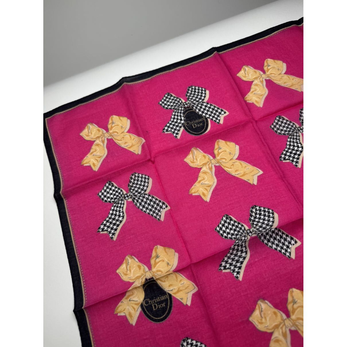 Dior Mitzah Oblique Pink Silk Scarf Size ONE SIZE - 3 Thumbnail