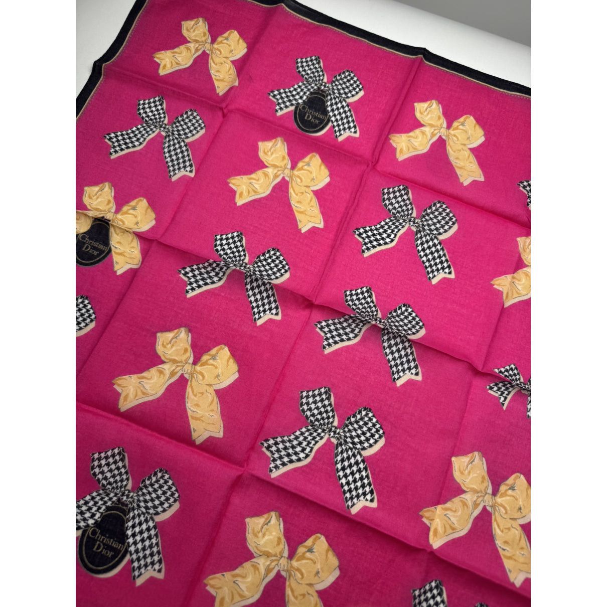 Dior Mitzah Oblique Pink Silk Scarf Size ONE SIZE - 4 Thumbnail