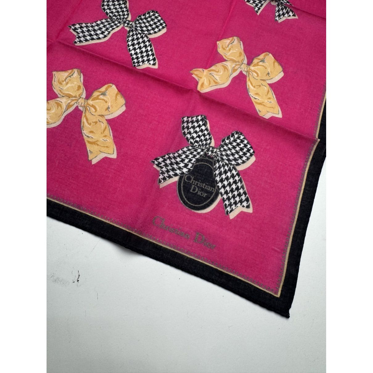 Dior Mitzah Oblique Pink Silk Scarf Size ONE SIZE - 2 Thumbnail