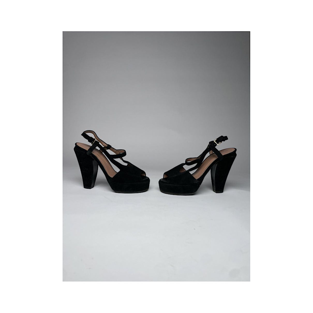 Marni Black Faux Fur Heel Size US 6 / IT 36 - 3 Thumbnail