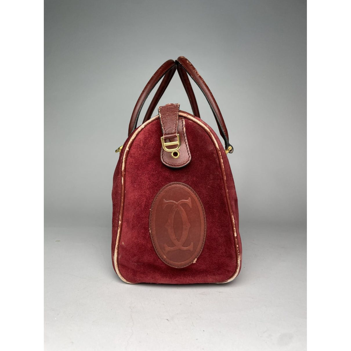 Cartier Burgundy Leather Travel Bag Size ONE SIZE - 2 Thumbnail