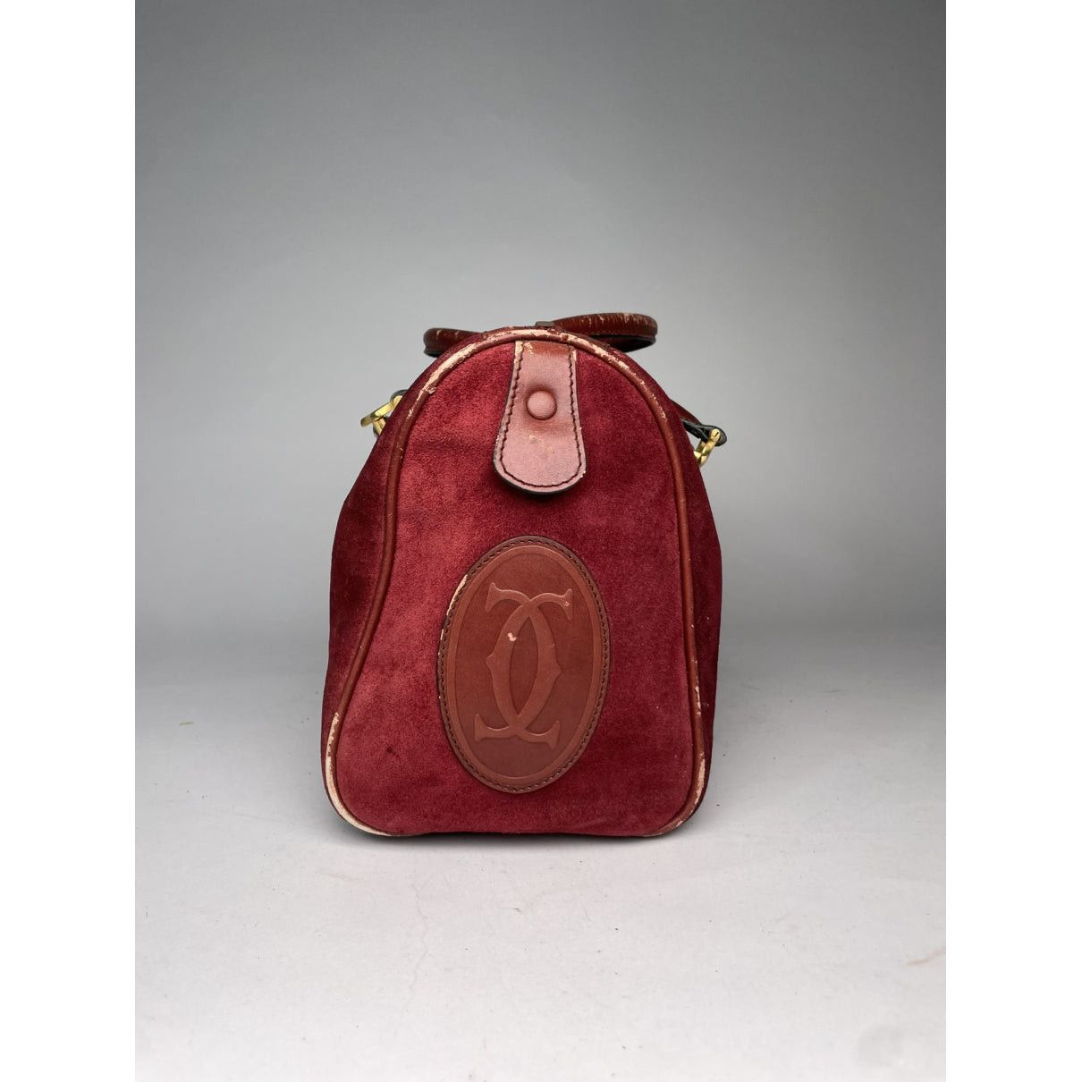 Cartier Burgundy Leather Travel Bag Size ONE SIZE - 4 Thumbnail
