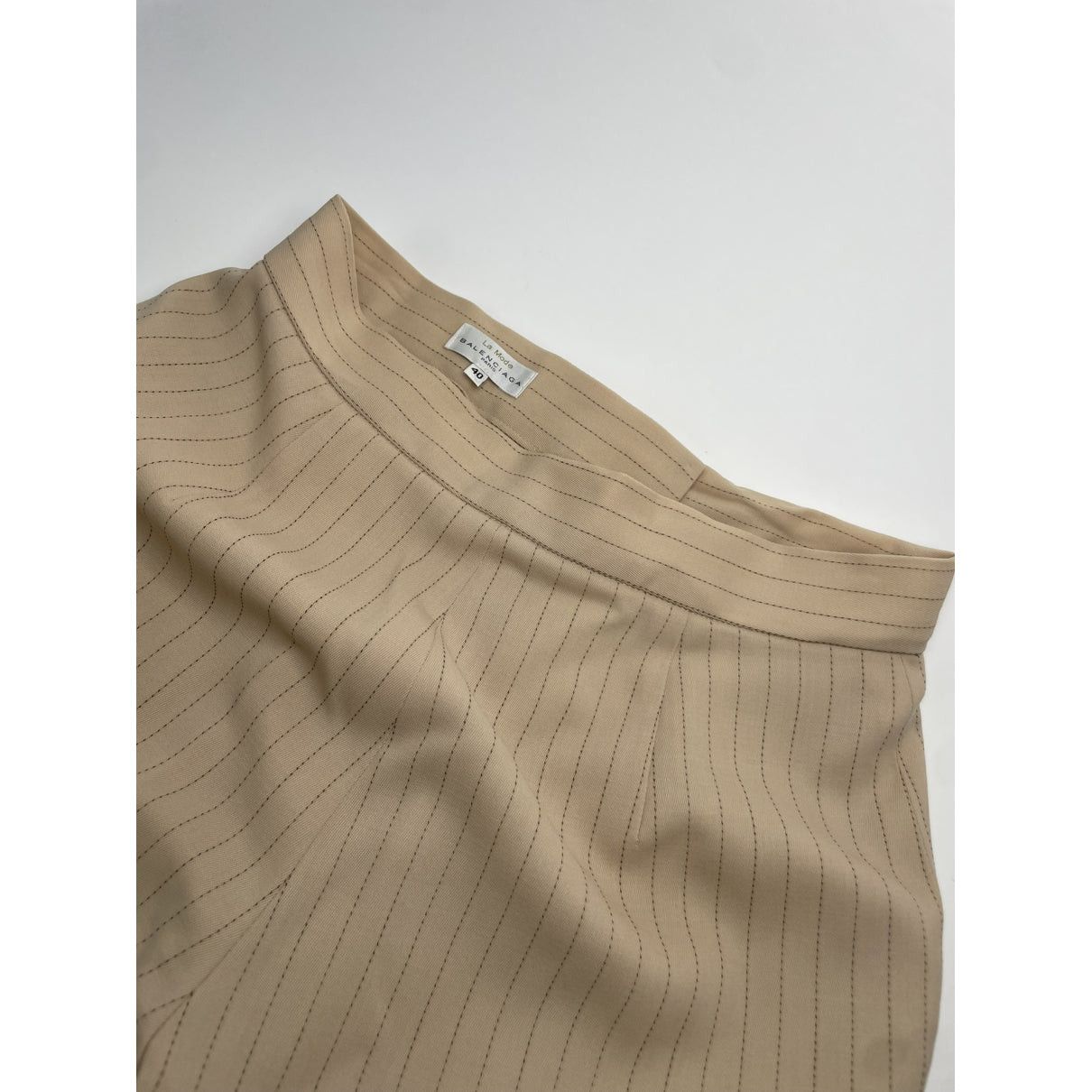 Balenciaga Beige Wool Trouser Size 34" / US 12 / IT 48 - 2 Thumbnail