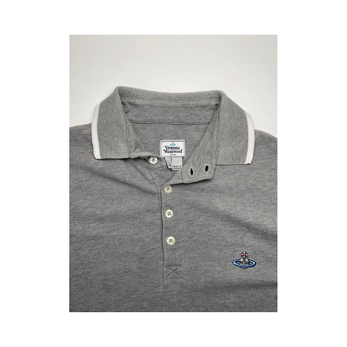 Vivienne Westwood Grey Cotton Polo Shirt Size S / US 4 / IT 40 - 2 Thumbnail