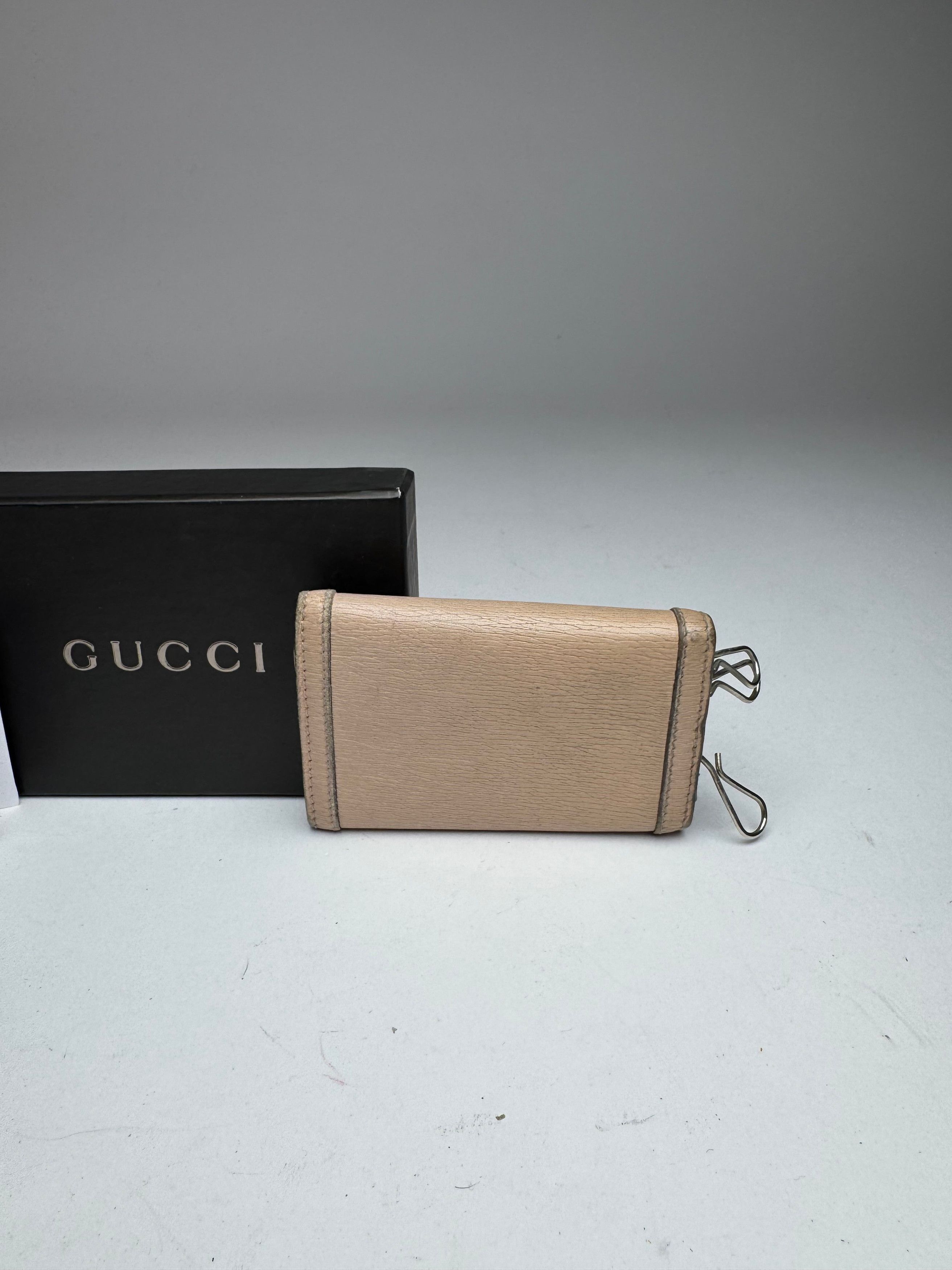 Gucci Vintage Leather Key Holder Rose / beige Size ONE SIZE - 7 Thumbnail