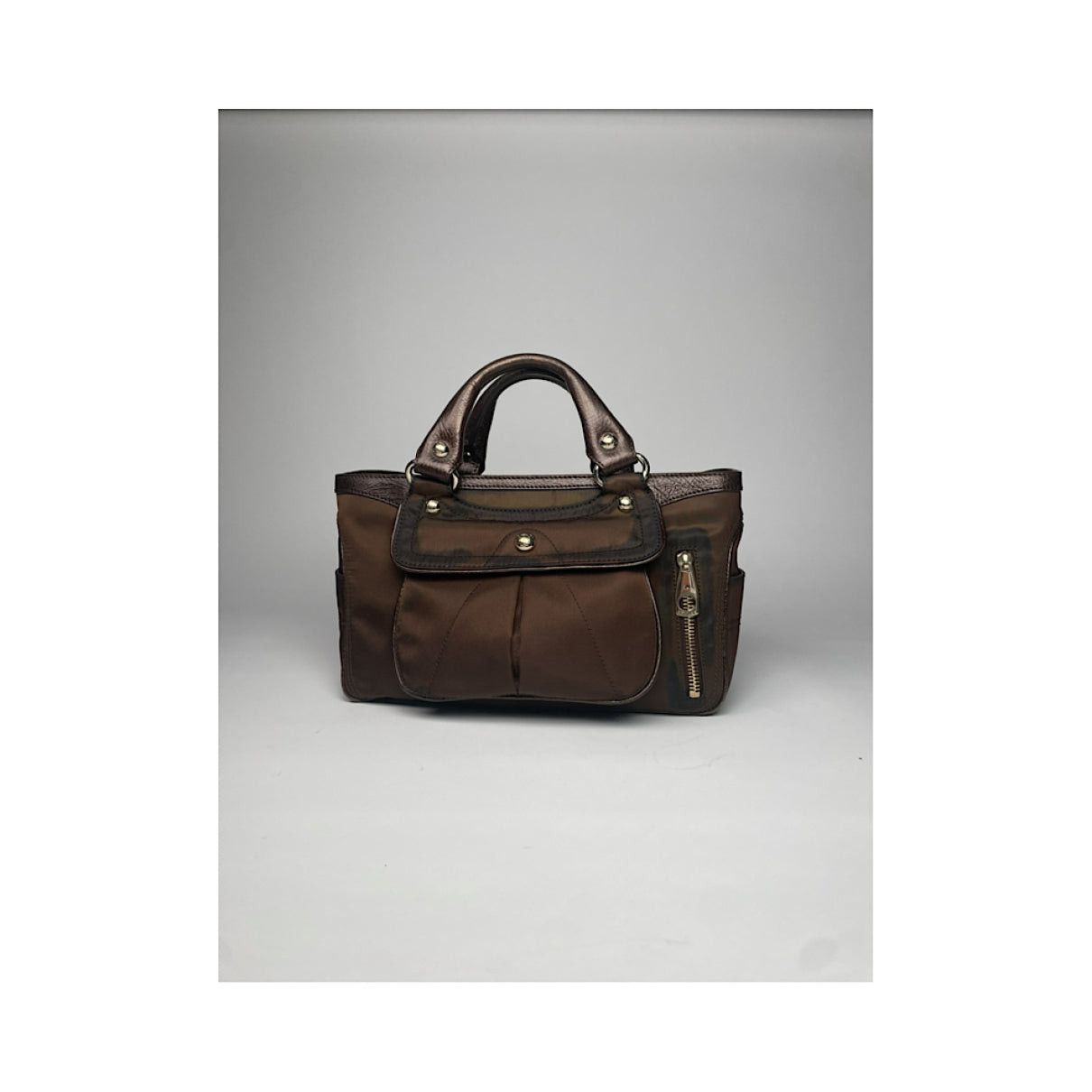 Celine Nano Luggage Brown Polyester Handbag Size ONE SIZE - 2 Thumbnail