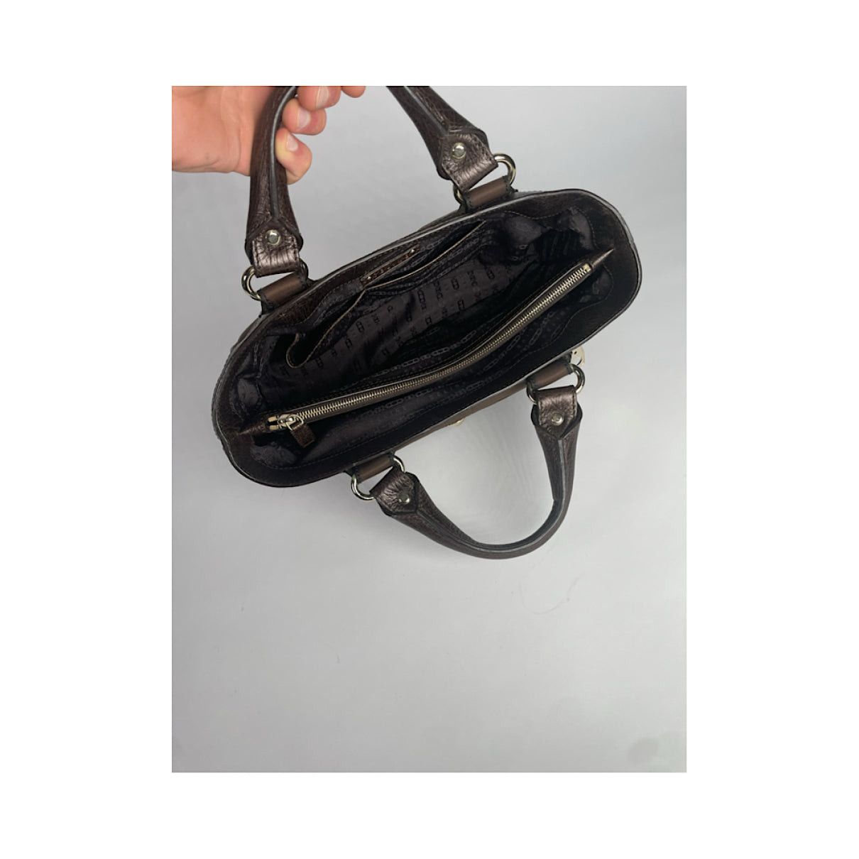 Celine Nano Luggage Brown Polyester Handbag Size ONE SIZE - 5 Thumbnail
