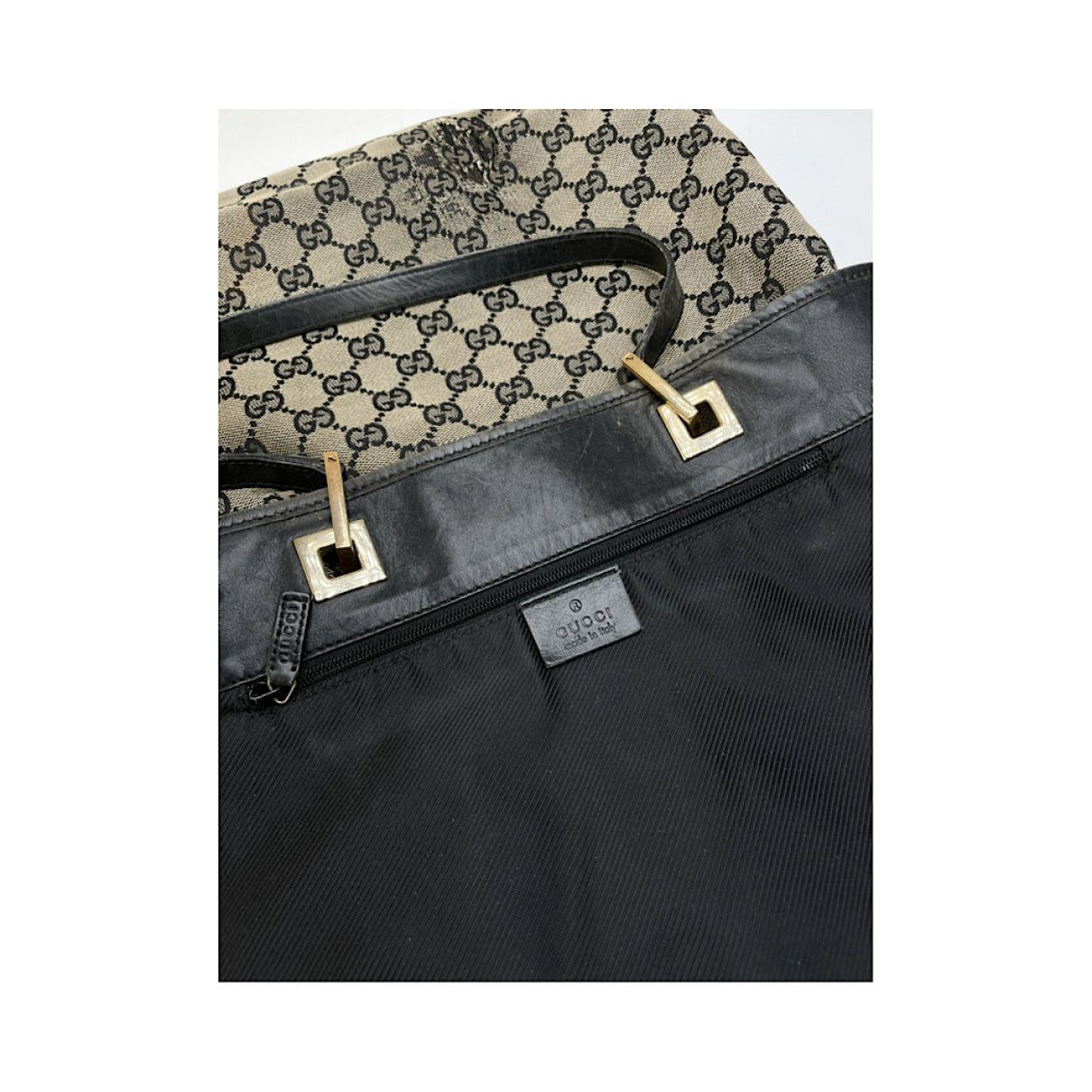 Gucci Jackie Vintage Beige Cotton Handbag Size ONE SIZE - 4 Thumbnail