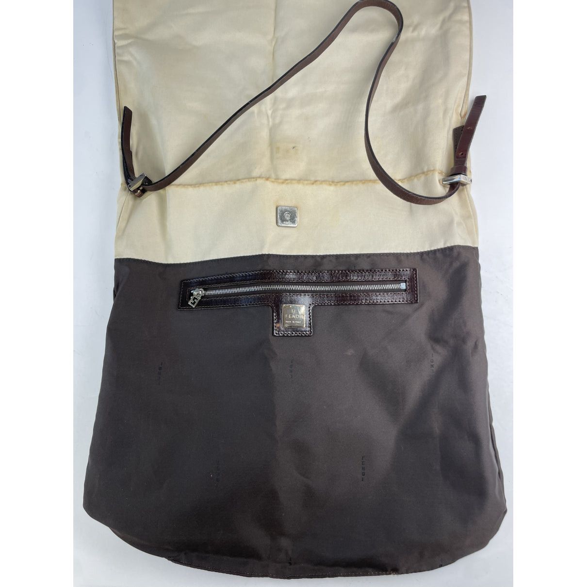 Fendi Baguette Beige Cotton Handbag Size ONE SIZE - 2 Thumbnail