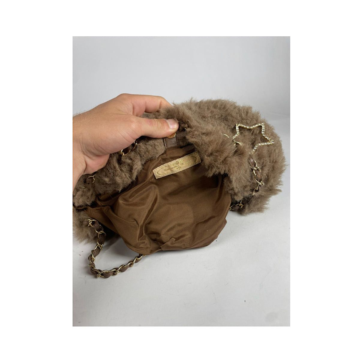 Other Samantha Thavasa Brown Faux Fur Handbag Size ONE SIZE - 3 Thumbnail