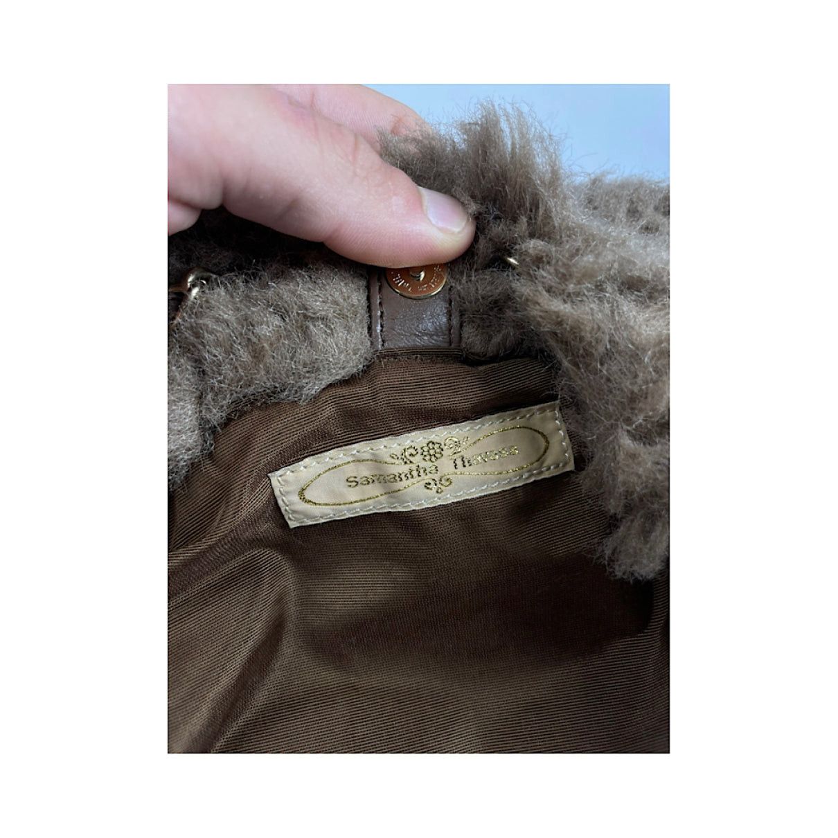 Other Samantha Thavasa Brown Faux Fur Handbag Size ONE SIZE - 4 Thumbnail