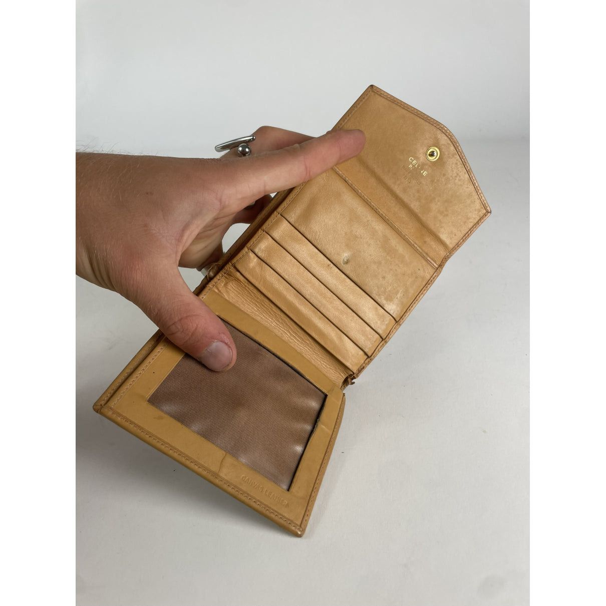 Celine Triomphe Brown Leather Wallet Size ONE SIZE - 4 Thumbnail
