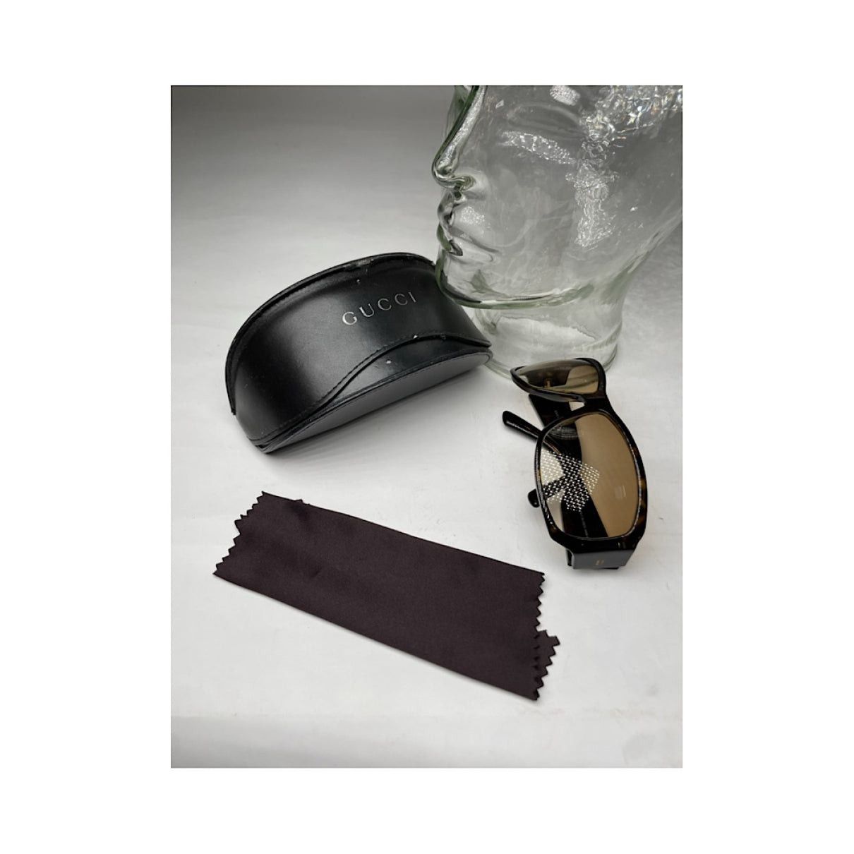 Gucci Brown Plastic Sunglasses Size ONE SIZE - 2 Thumbnail