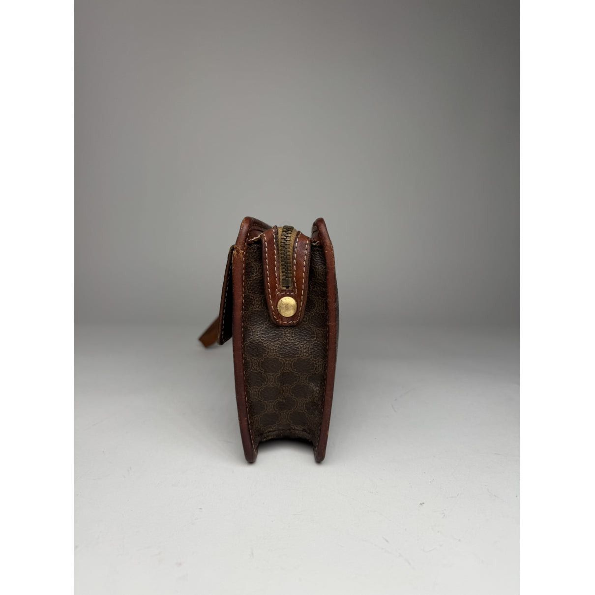 Celine Triomphe Brown Leather Clutch Bag Size ONE SIZE - 3 Thumbnail
