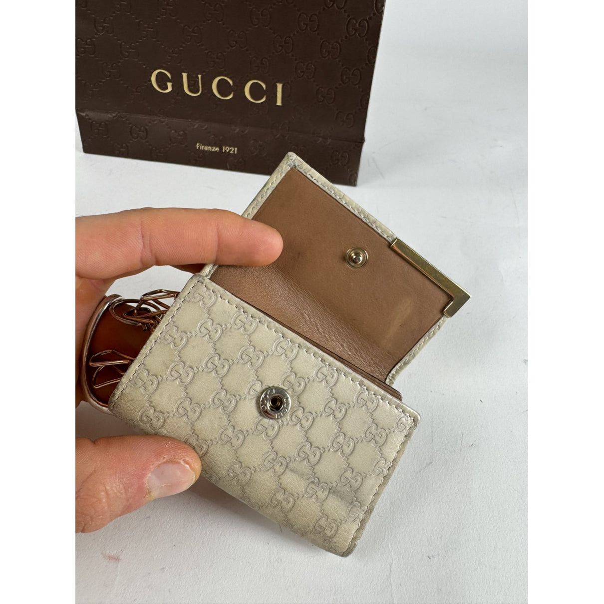 Gucci GG Blooms White Leather Purse Size ONE SIZE - 3 Thumbnail
