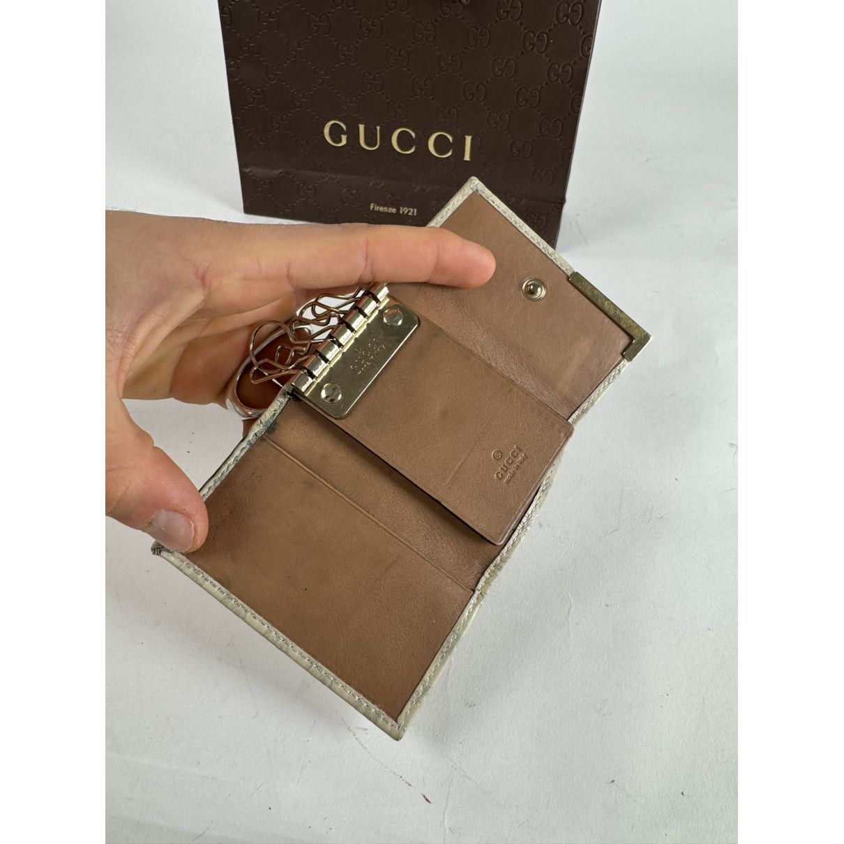 Gucci GG Blooms White Leather Purse Size ONE SIZE - 4 Thumbnail