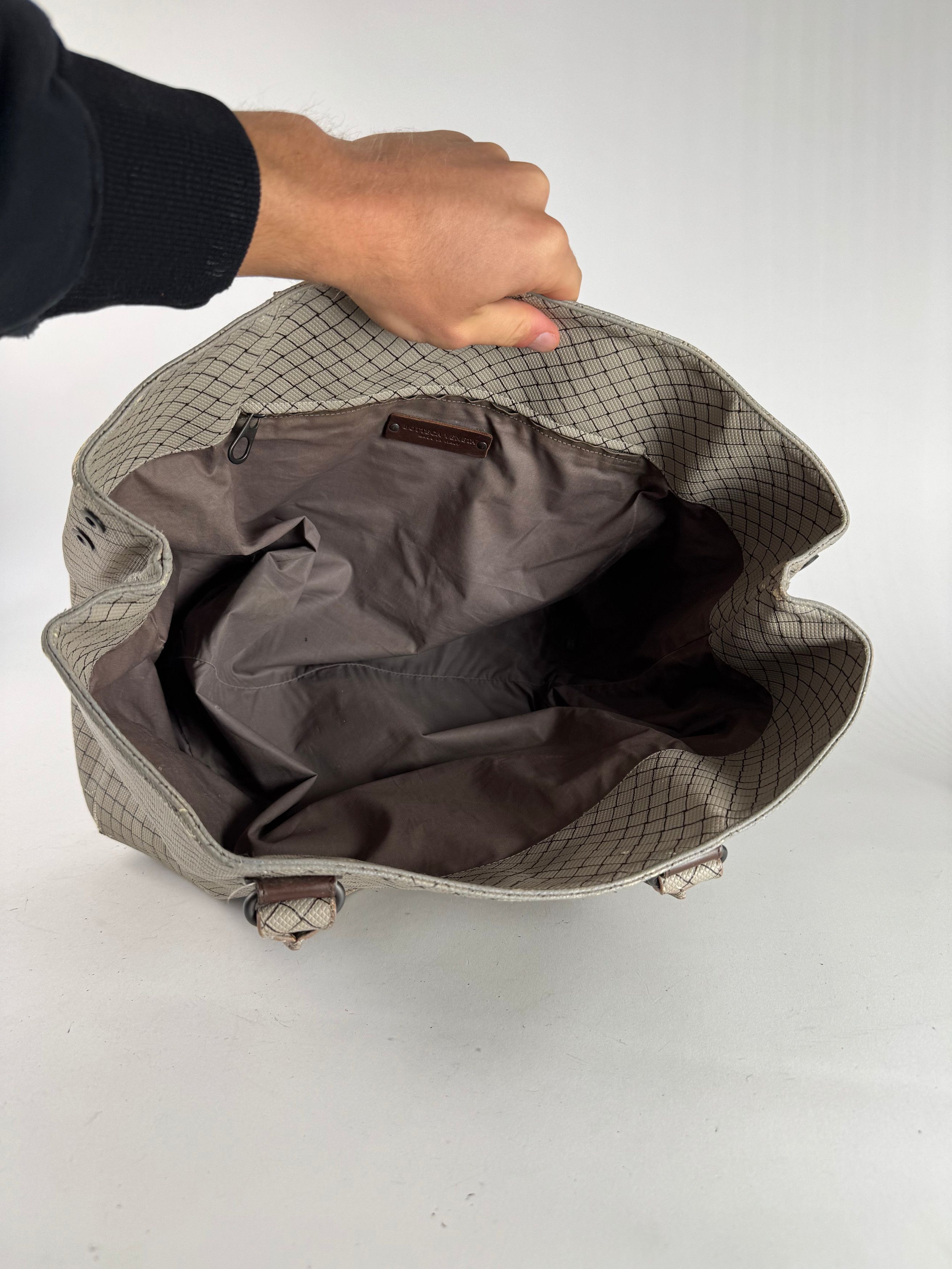 Bottega Veneta Vintage Andiamo Shopper Grey Brown Size ONE SIZE - 13 Thumbnail