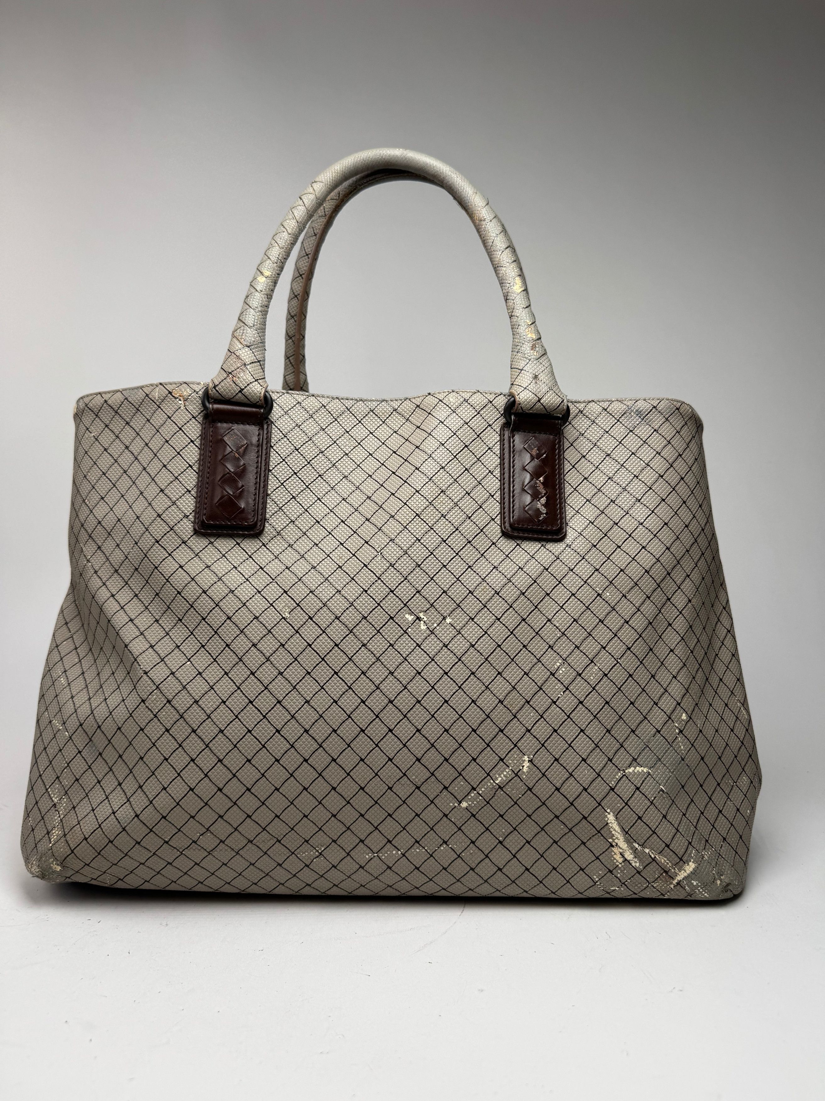 Bottega Veneta Vintage Andiamo Shopper Grey Brown Size ONE SIZE - 3 Thumbnail