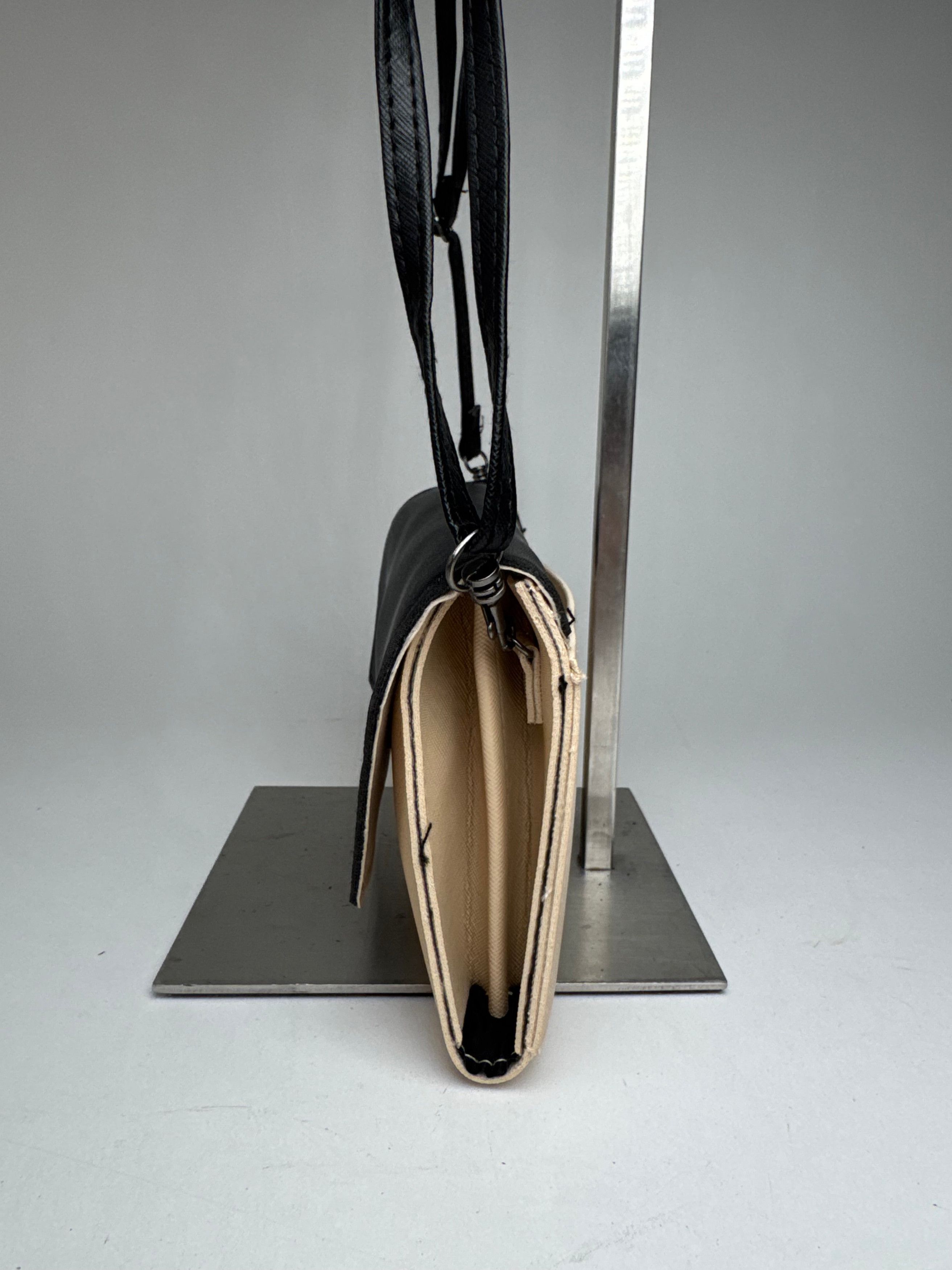 Yohji Yamamoto Vintage 2 Way leather bag black/beige Size ONE SIZE - 9 Thumbnail