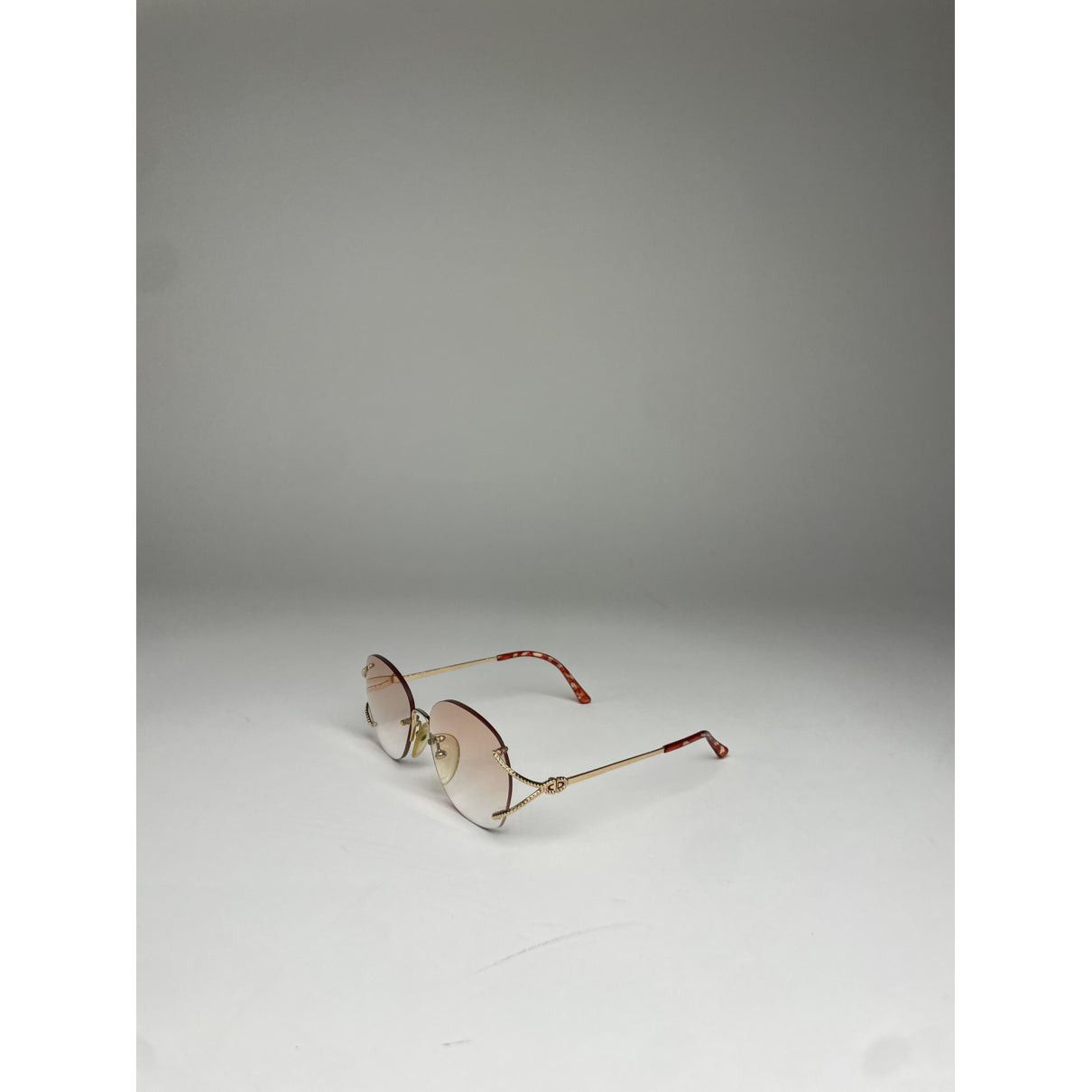 Dior Pink Metal Sunglasses Size ONE SIZE - 4 Thumbnail
