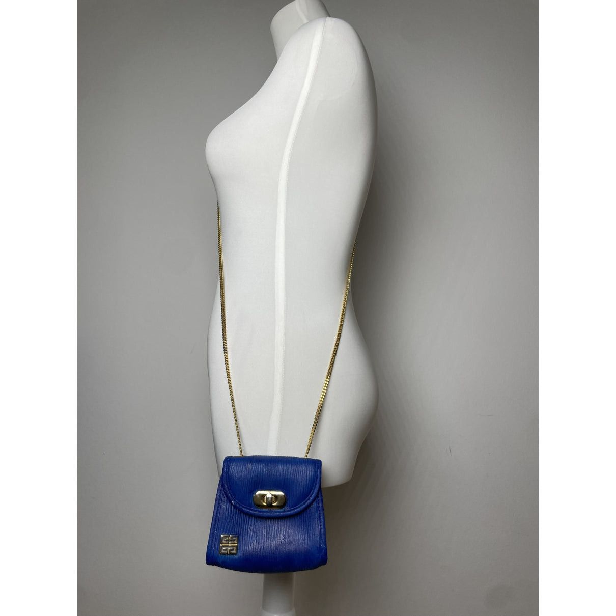 Givenchy Pocket Mini Blue Leather Handbag Size ONE SIZE - 2 Thumbnail