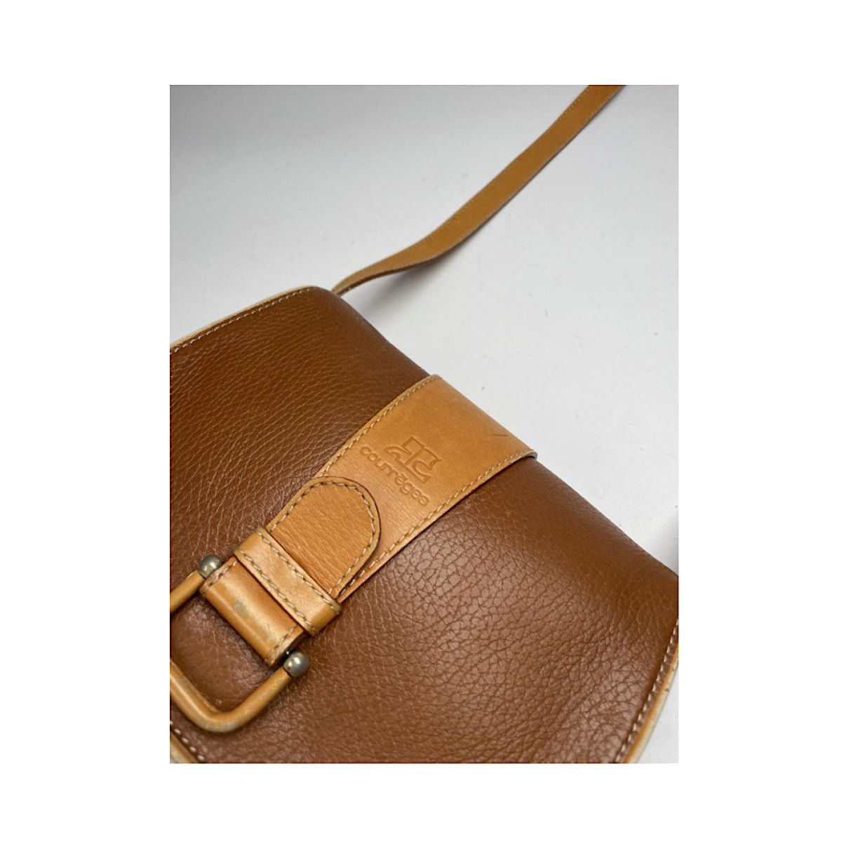 Courreges Courrèges Brown Leather Handbag Size ONE SIZE - 2 Thumbnail