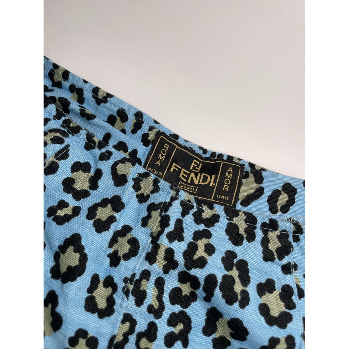 Fendi Blue Cotton Short Size 34" / US 12 / IT 48 - 3 Thumbnail