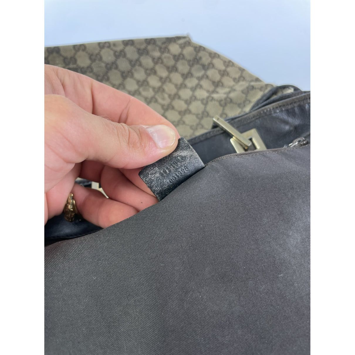 Gucci Jackie Vintage Beige Cotton Handbag Size ONE SIZE - 4 Thumbnail