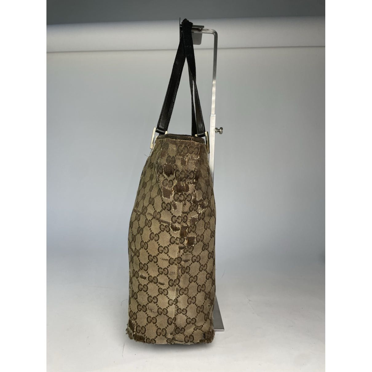 Gucci Jackie Vintage Beige Cotton Handbag Size ONE SIZE - 3 Thumbnail
