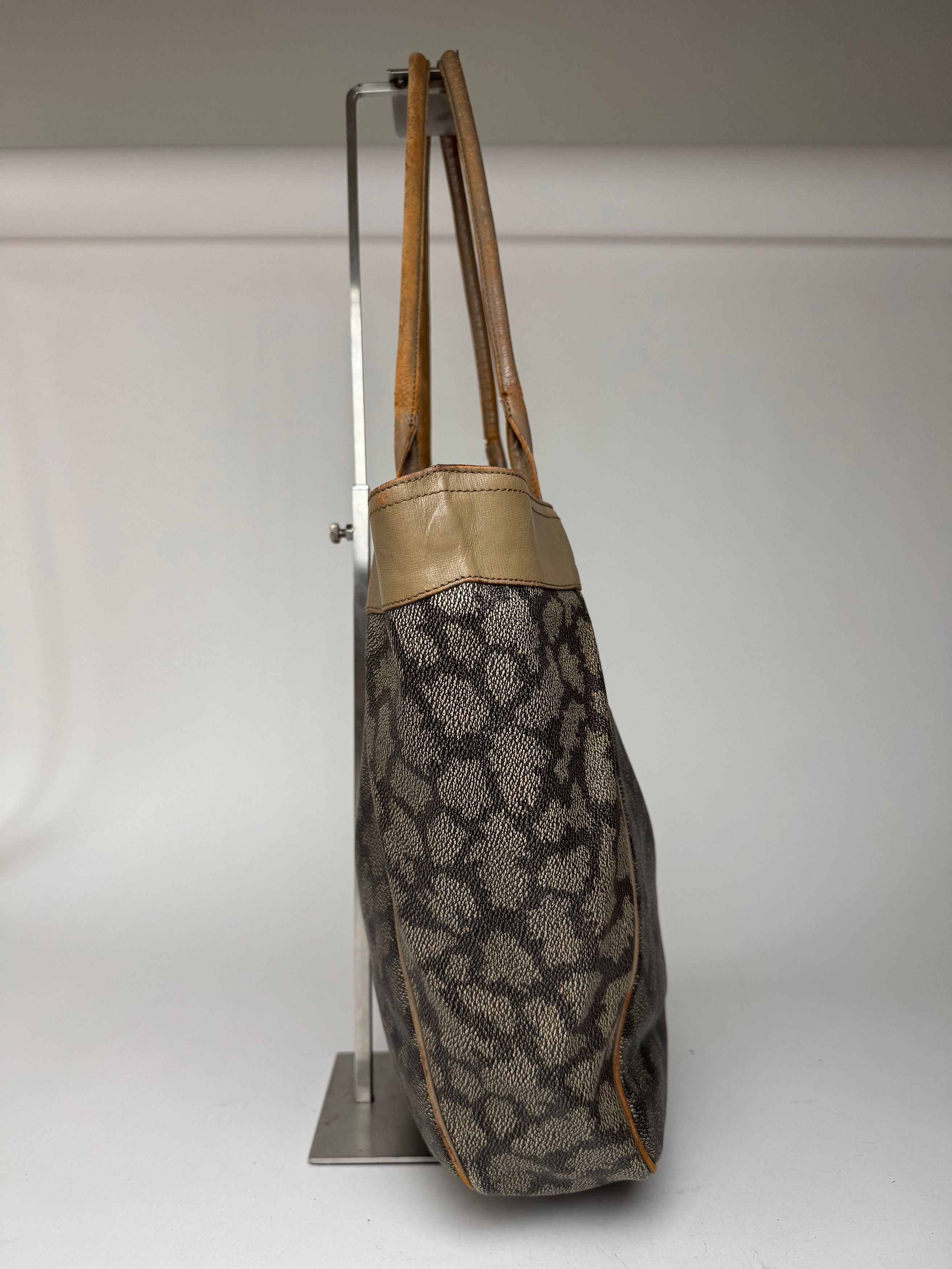 Other Vintage Yves Saint Laurent Monogram Leather Shopper grey/bla Size ONE SIZE - 9 Thumbnail