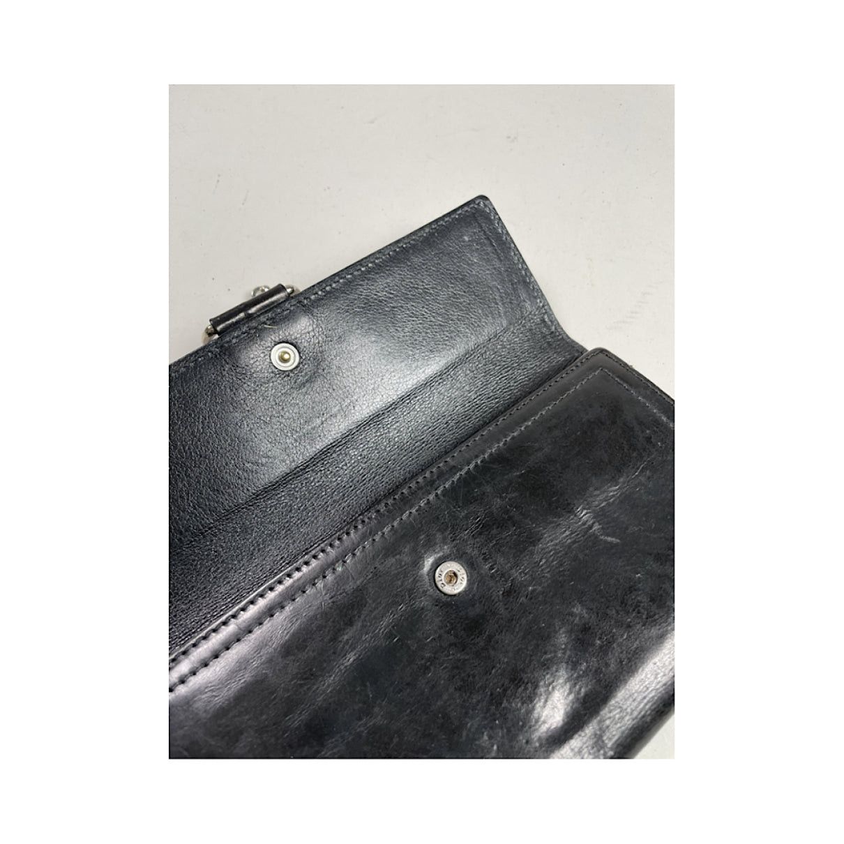 Dior Black Patent Leather Wallet Size ONE SIZE - 4 Thumbnail
