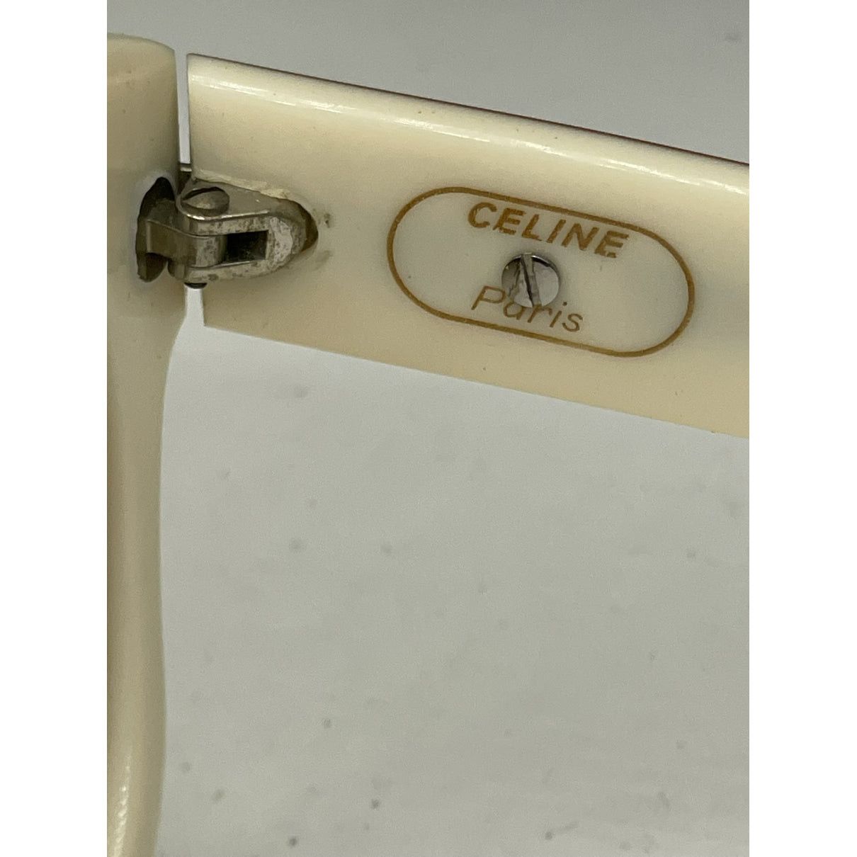 Celine White Plastic Sunglasses Size ONE SIZE - 4 Thumbnail