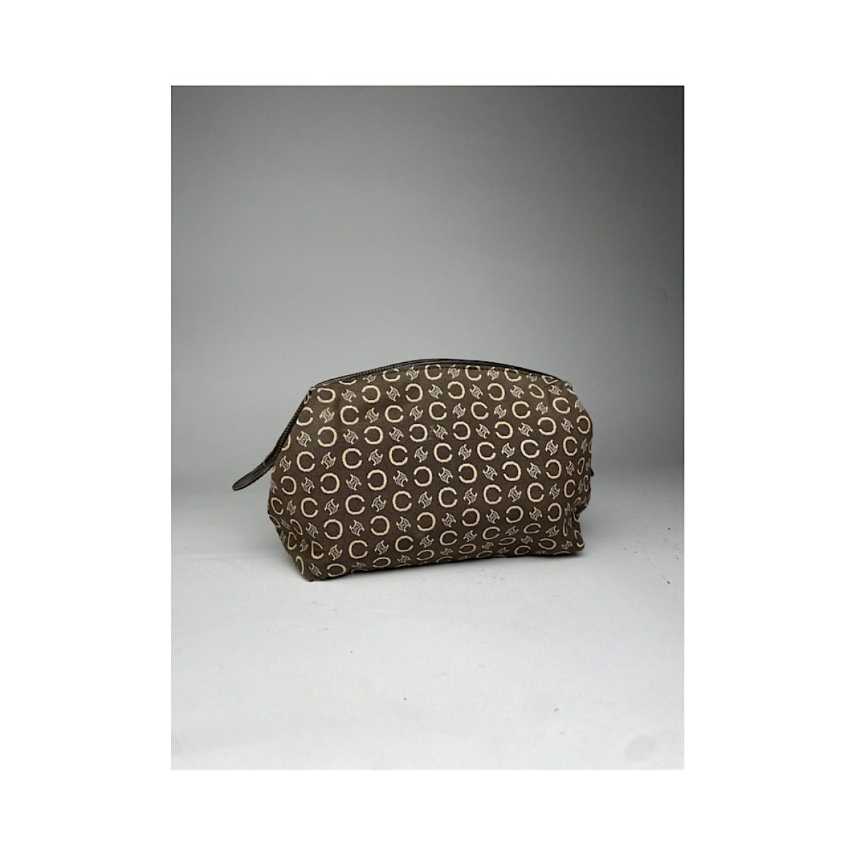 Celine Trotteur Brown Cotton Clutch Bag Size ONE SIZE - 2 Thumbnail