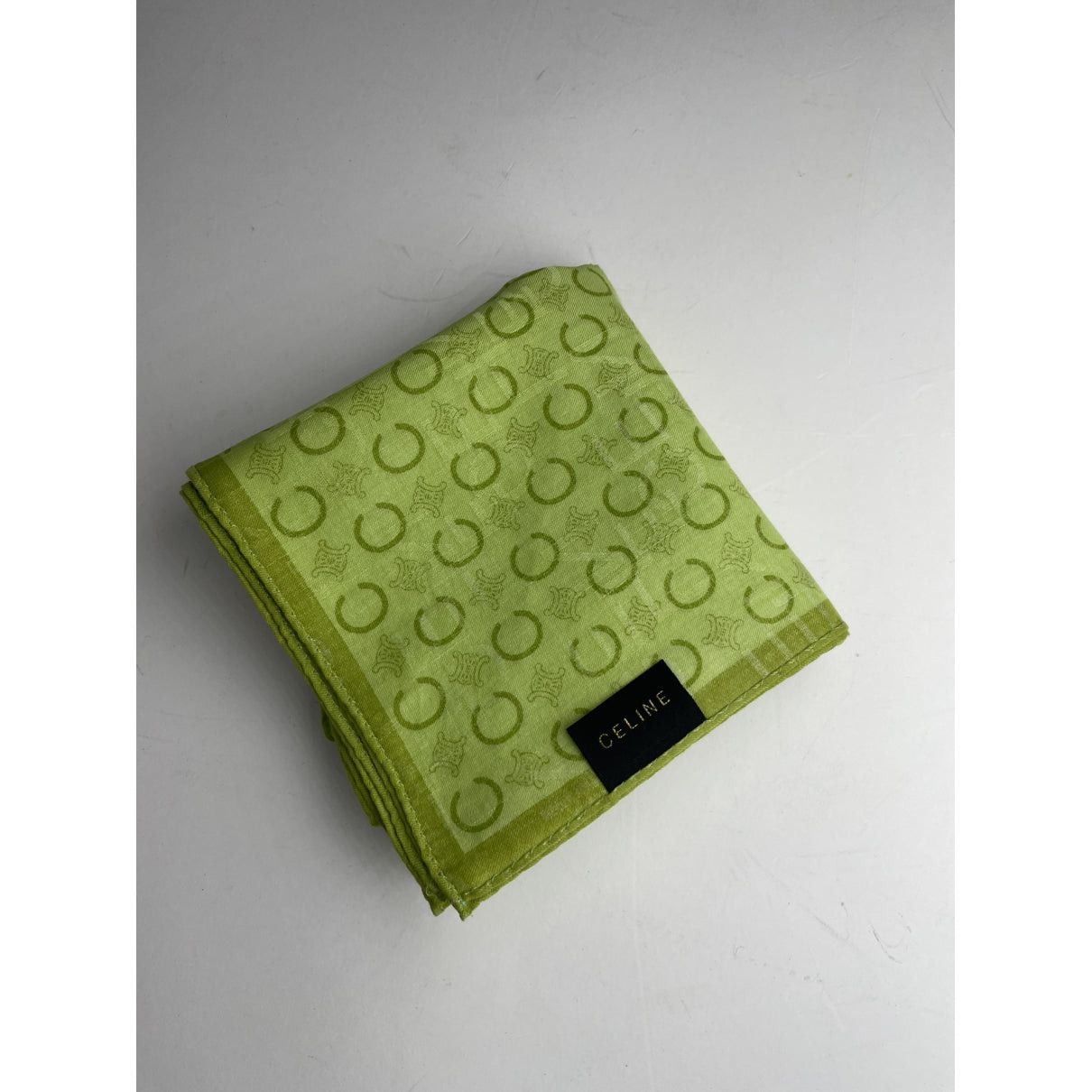 Celine Green Silk Scarf Size ONE SIZE - 5 Thumbnail