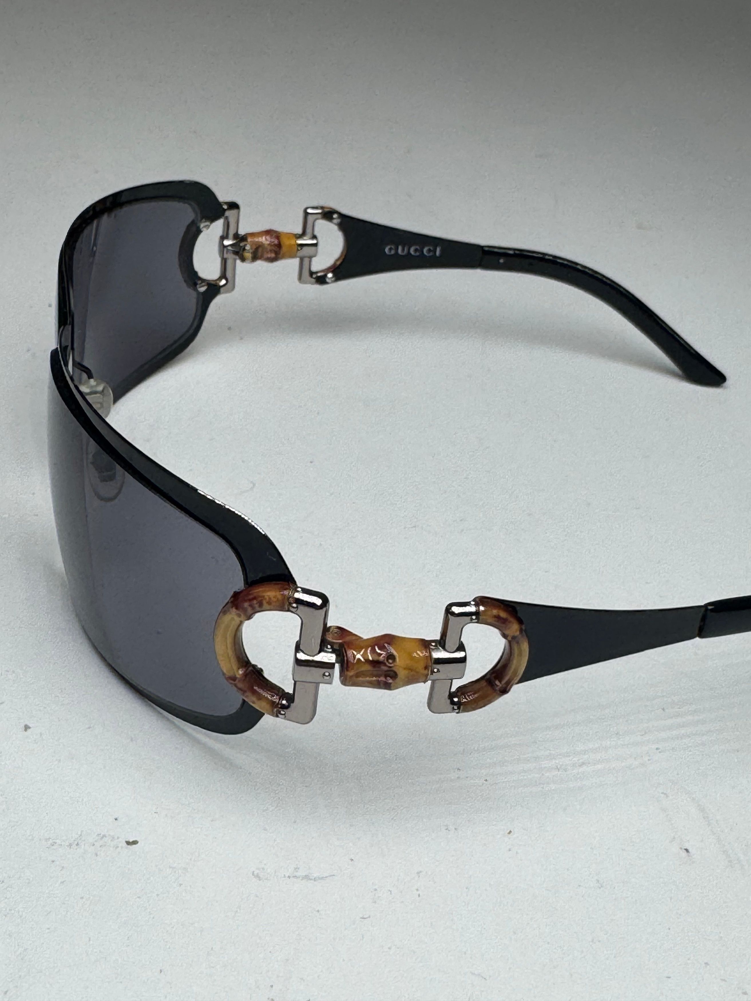 Gucci Vintage Bamboo Sunglasses Size ONE SIZE - 2 Thumbnail